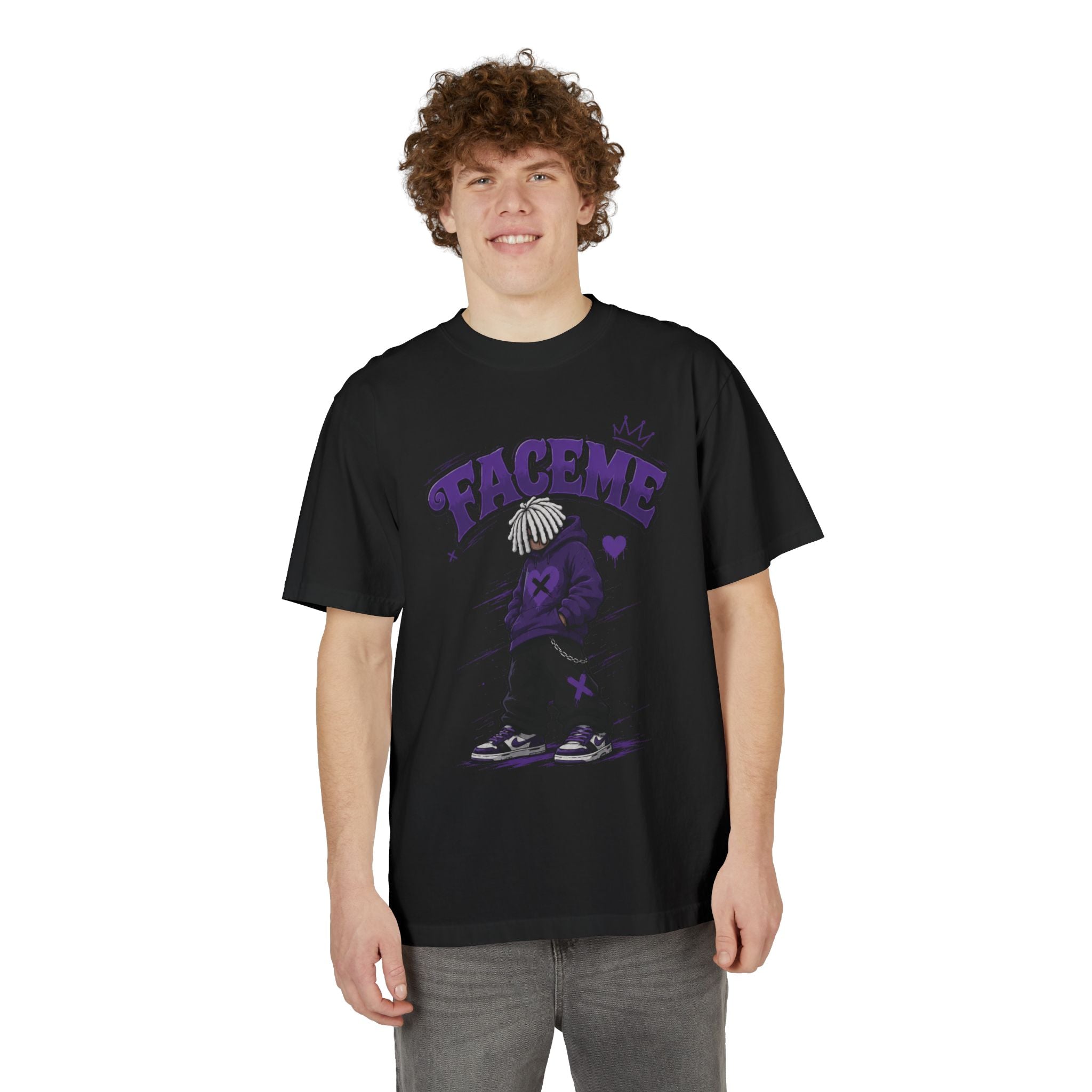 Graphic Tee — Purple Streetwear Car & Character Design