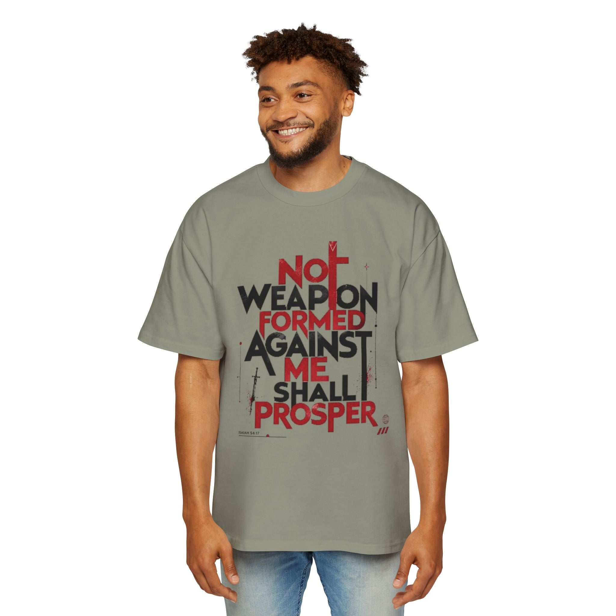 Faith Warrior T‑Shirt — “No Weapon Formed Against Me Shall Prosper” Inspirational Christian Tee