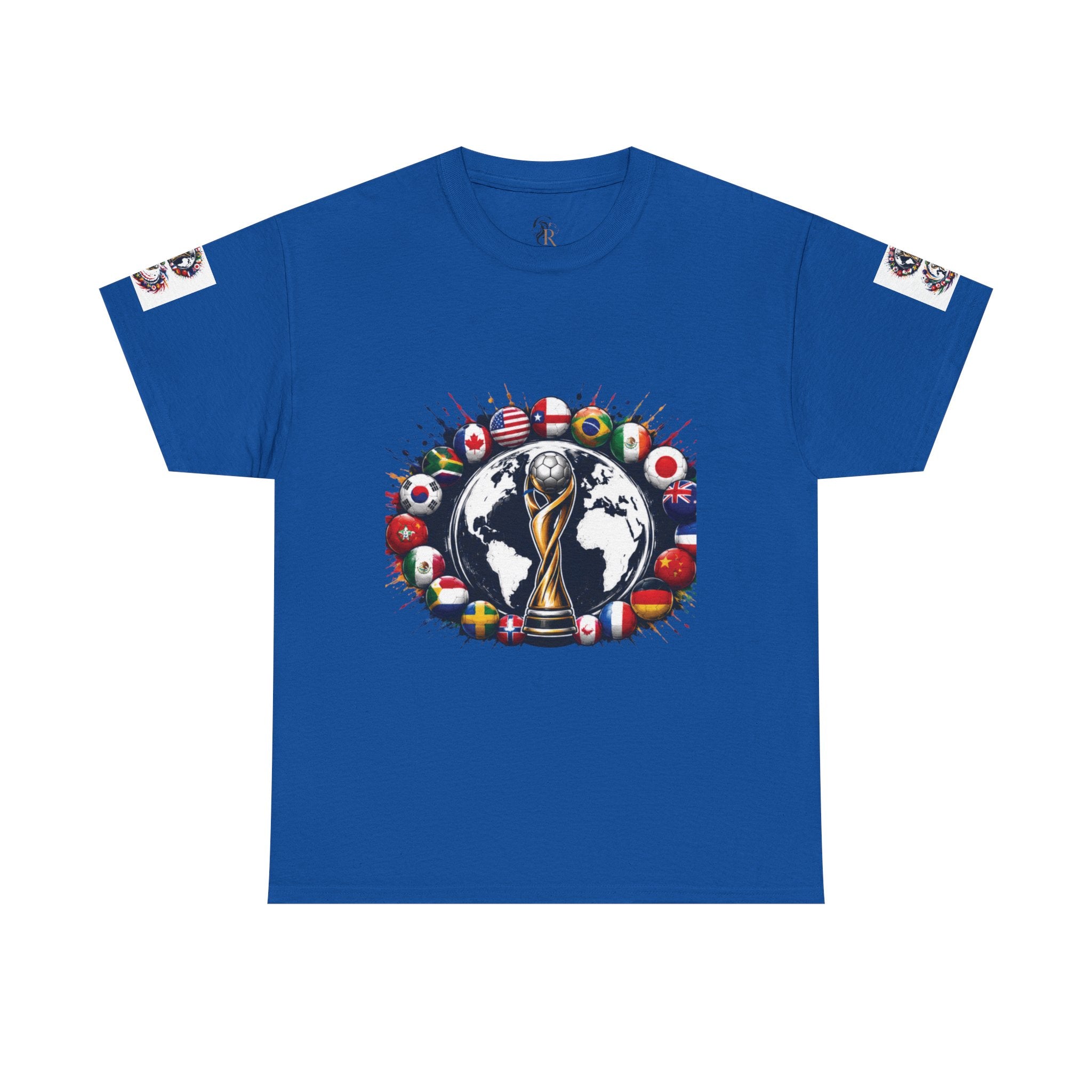 World Cup Trophy Tee — International Soccer Flags Graphic T-Shirt