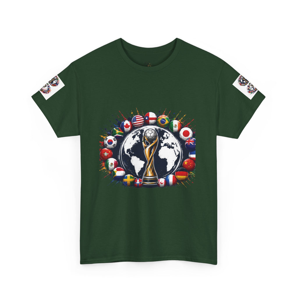 World Cup Trophy Tee — International Soccer Flags Graphic T-Shirt