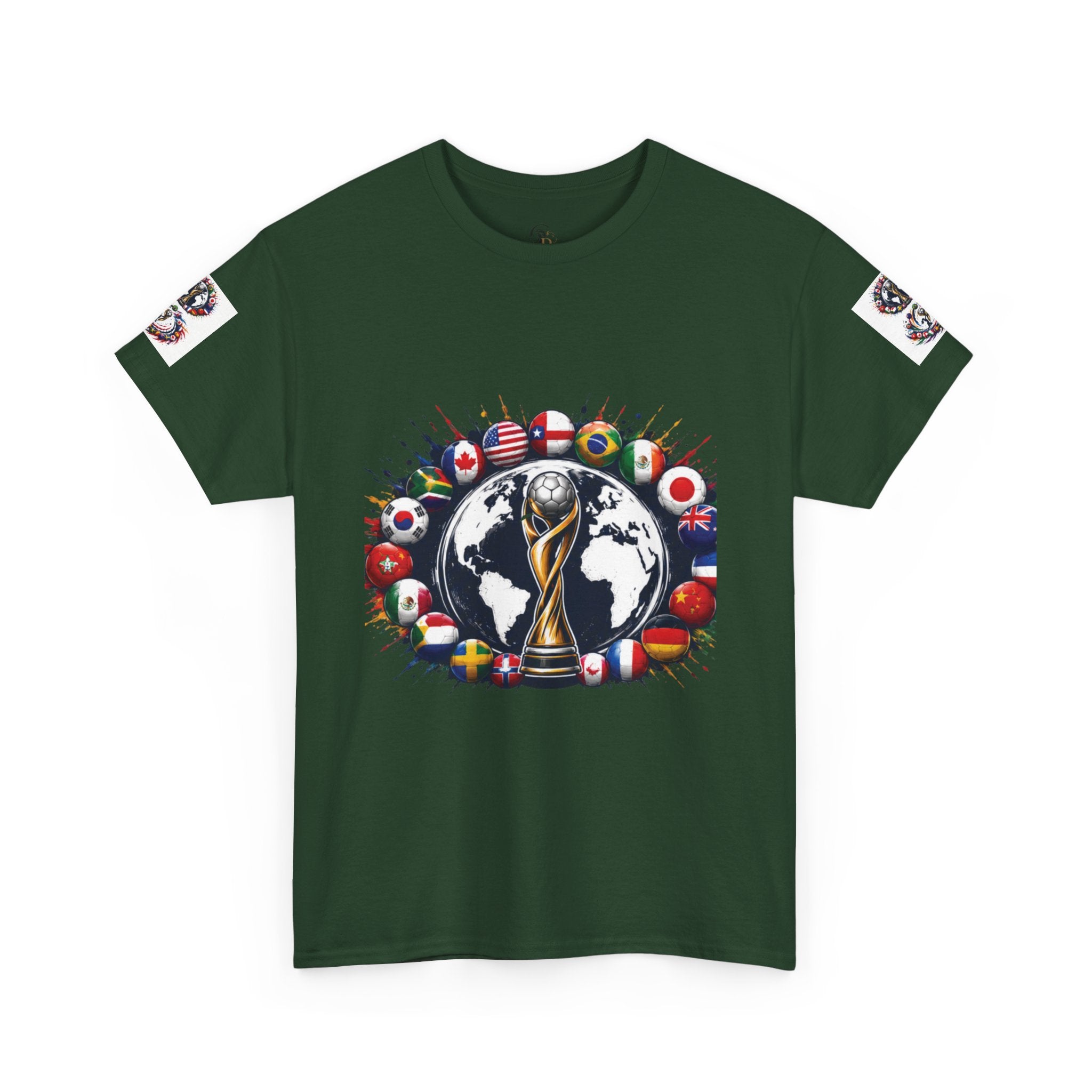 World Cup Trophy Tee — International Soccer Flags Graphic T-Shirt