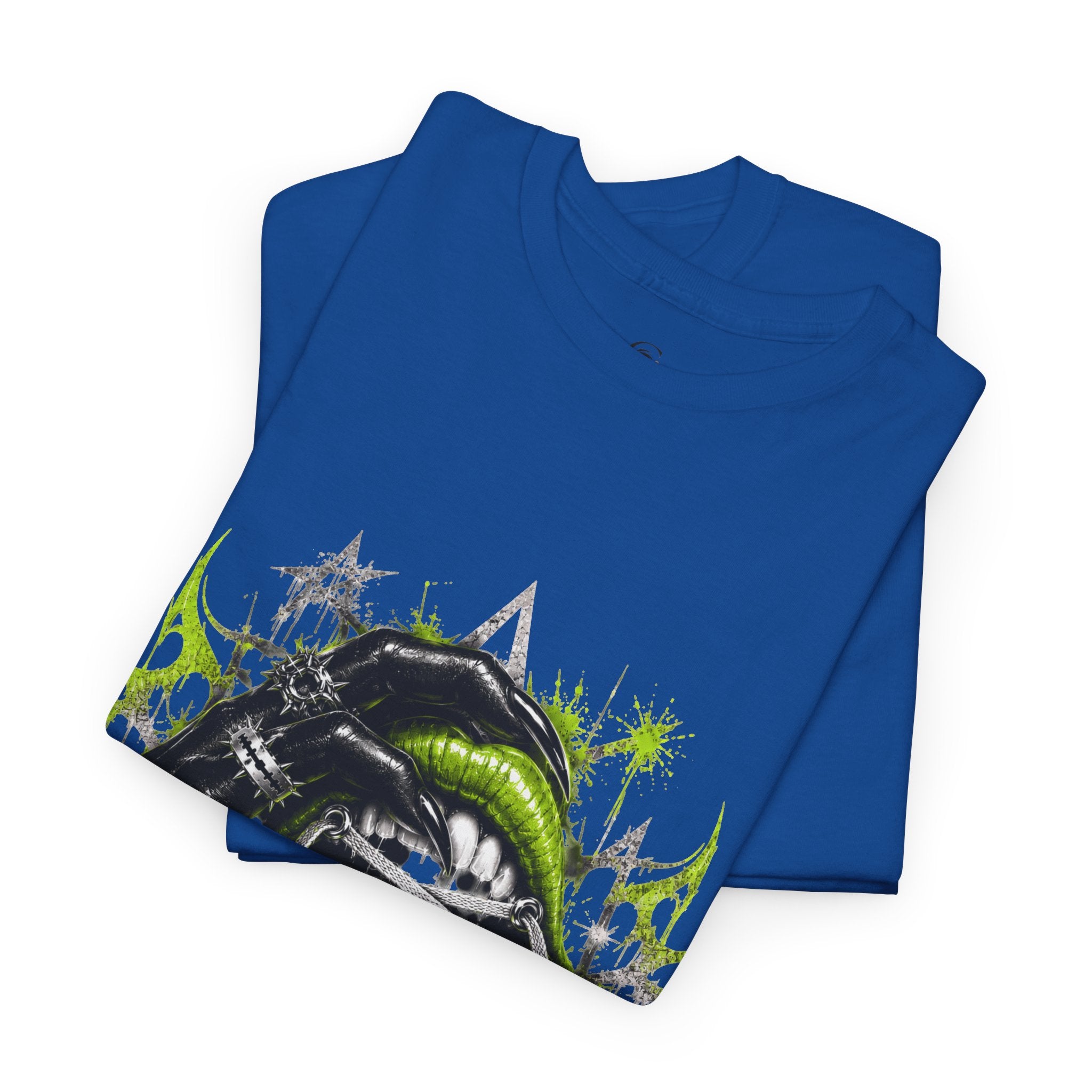 Juicy Graffiti Tee — Neon Green Street Art Graphic T-Shirt