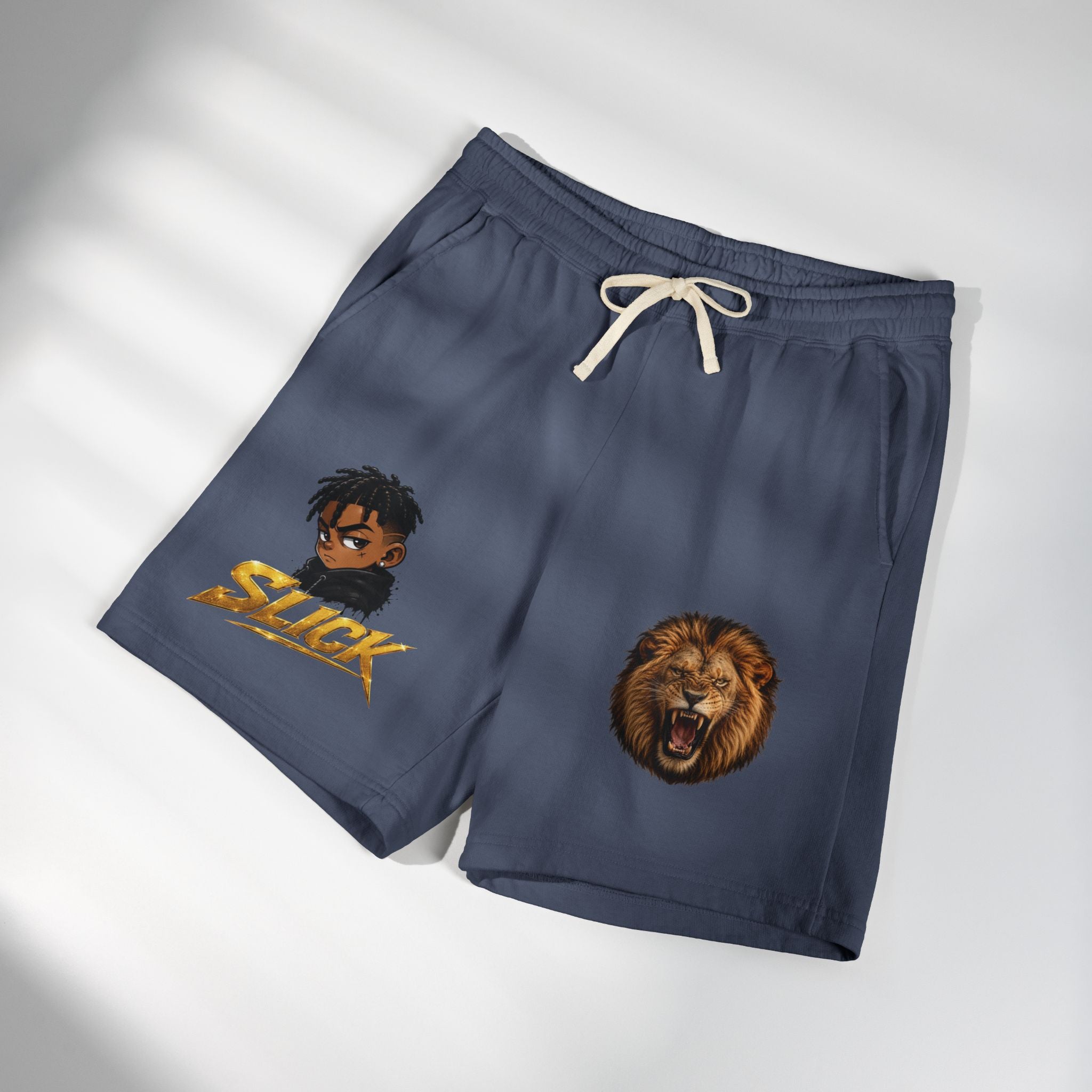 Lion & Slick Graphic Fleece Sweat Shorts