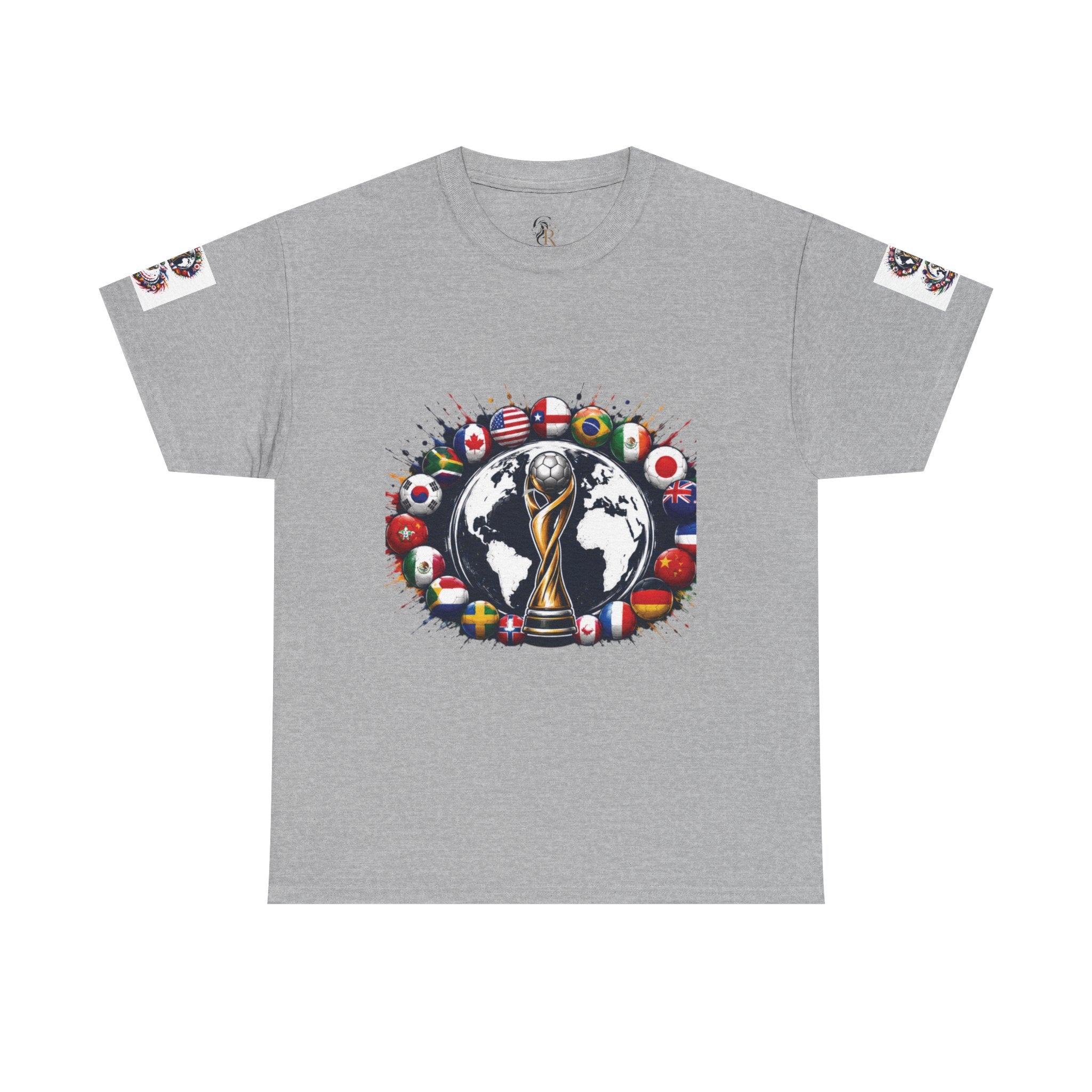 World Cup Trophy Tee — International Soccer Flags Graphic T-Shirt