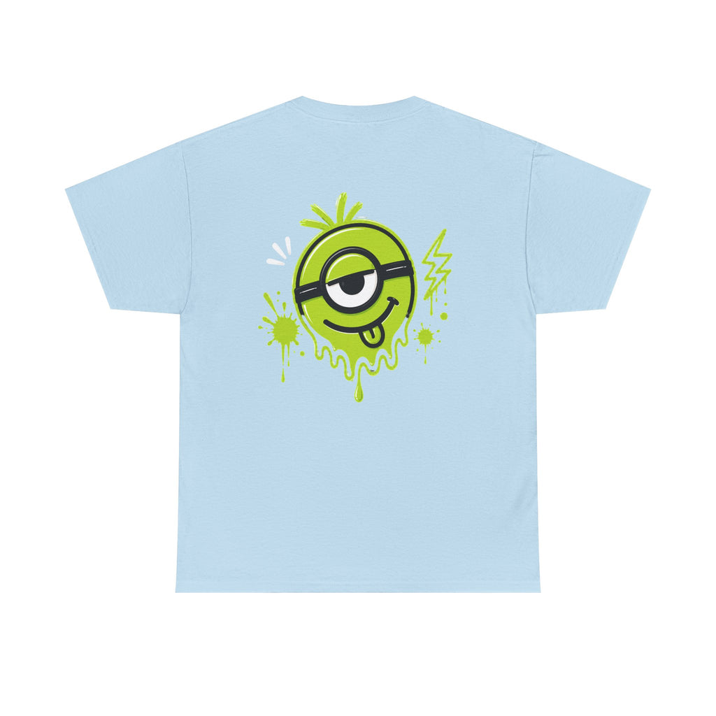 Juicy Graffiti Tee — Neon Green Street Art Graphic T-Shirt