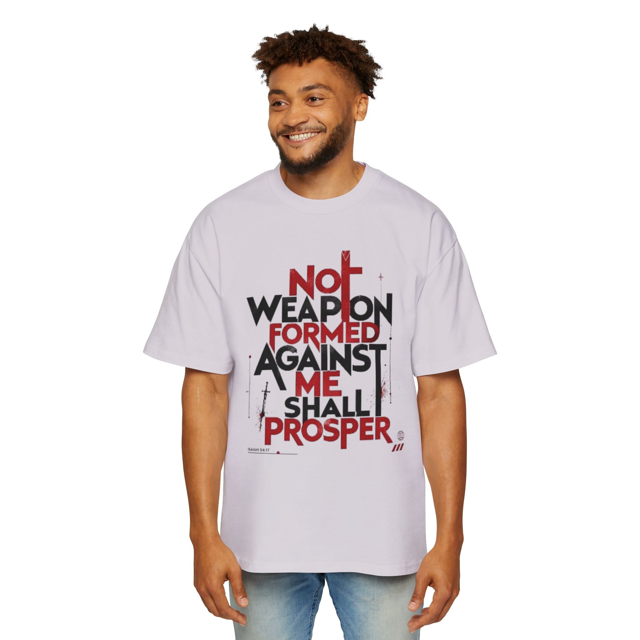 Faith Warrior T‑Shirt — “No Weapon Formed Against Me Shall Prosper” Inspirational Christian Tee