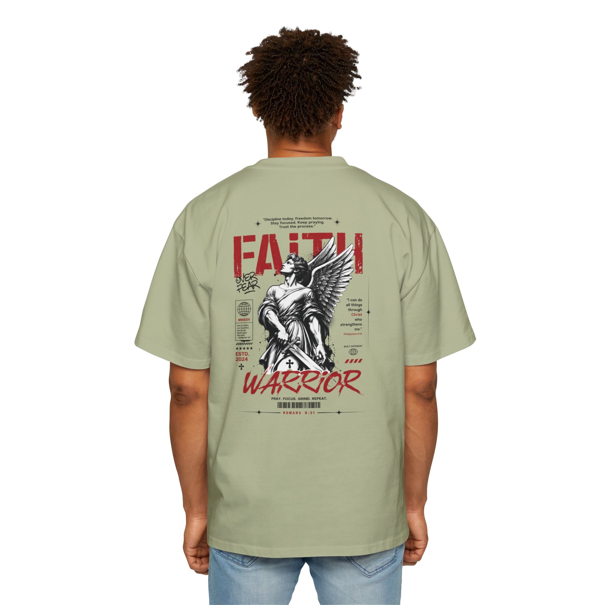 Faith Warrior T‑Shirt — “No Weapon Formed Against Me Shall Prosper” Inspirational Christian Tee