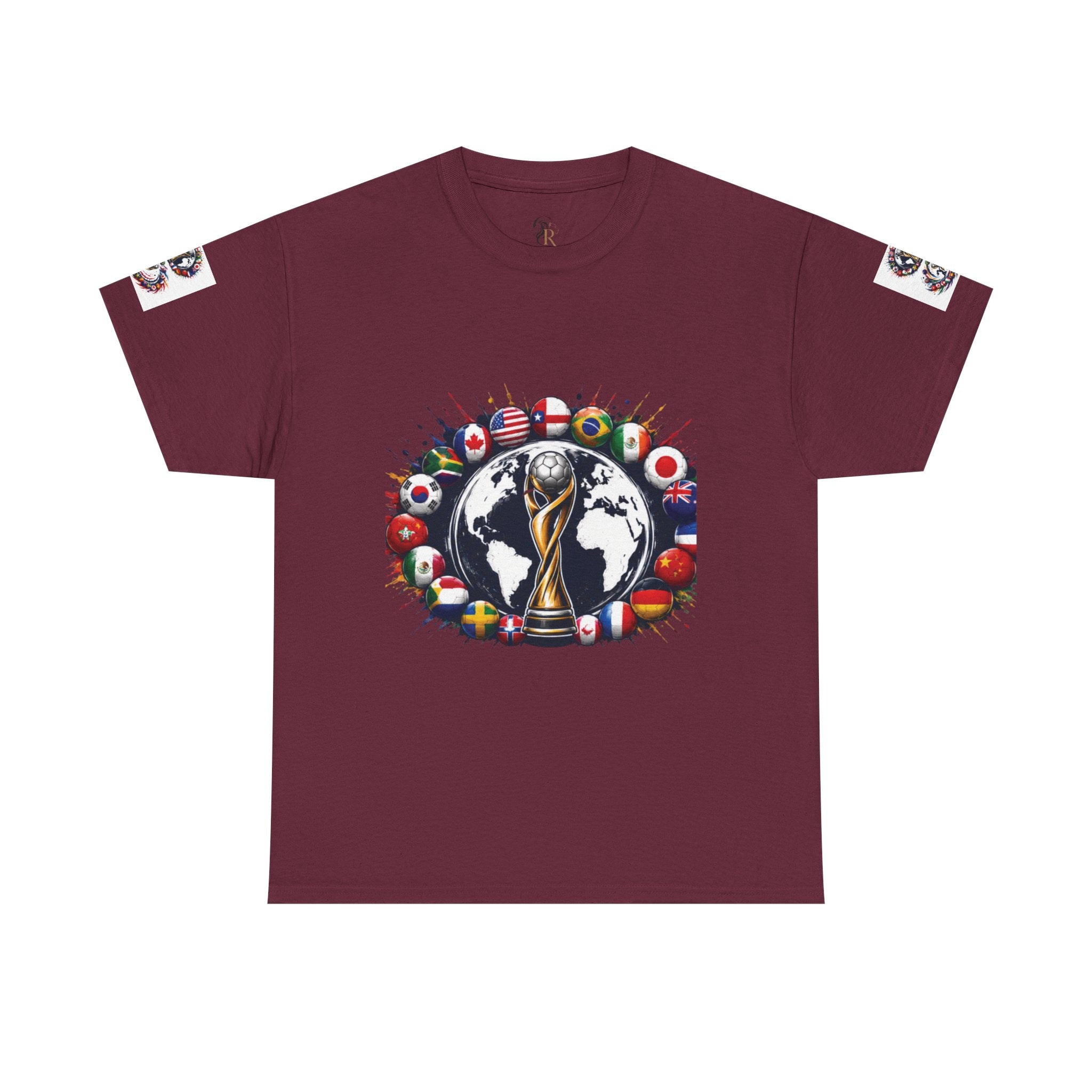 World Cup Trophy Tee — International Soccer Flags Graphic T-Shirt