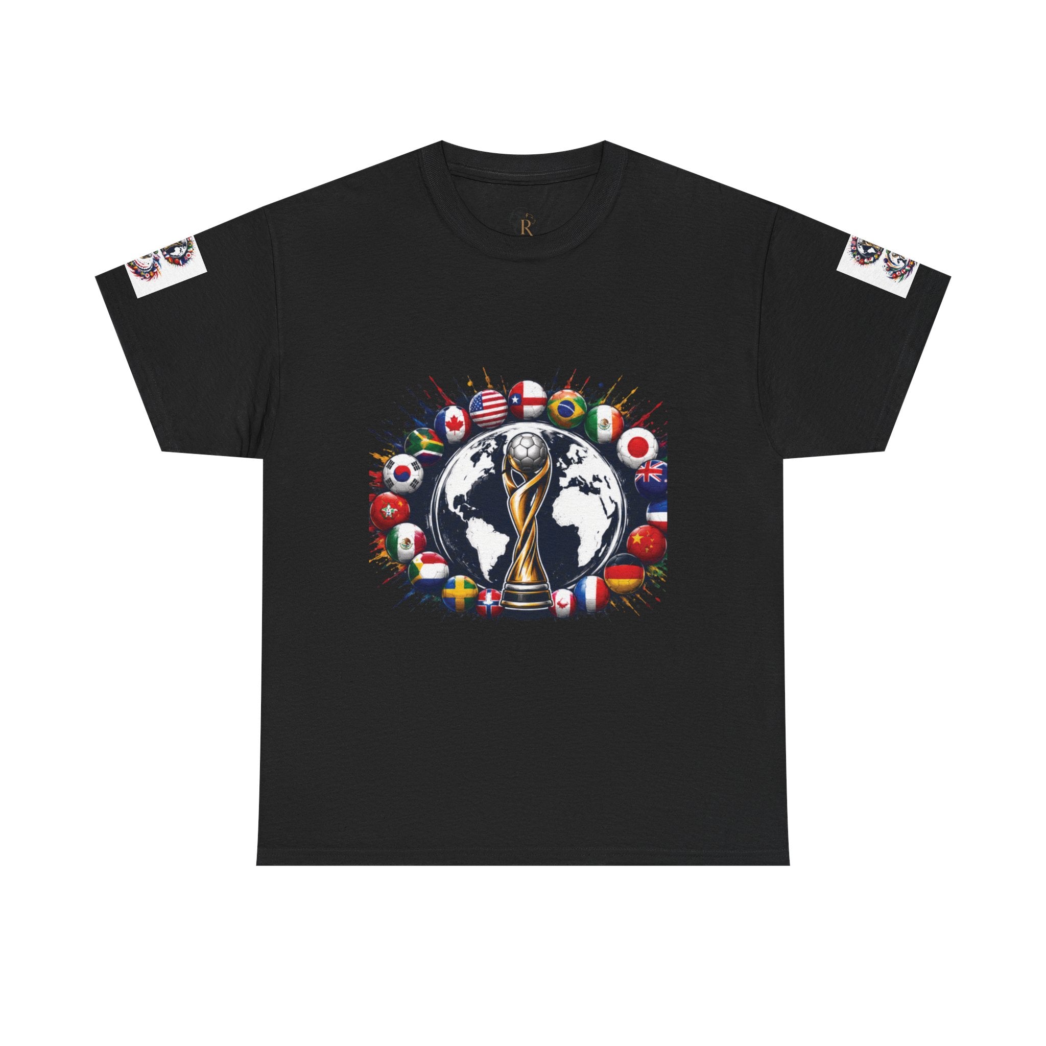 World Cup Trophy Tee — International Soccer Flags Graphic T-Shirt