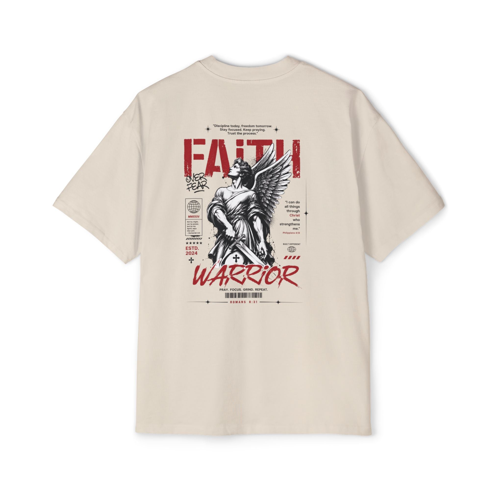 Faith Warrior T‑Shirt — “No Weapon Formed Against Me Shall Prosper” Inspirational Christian Tee