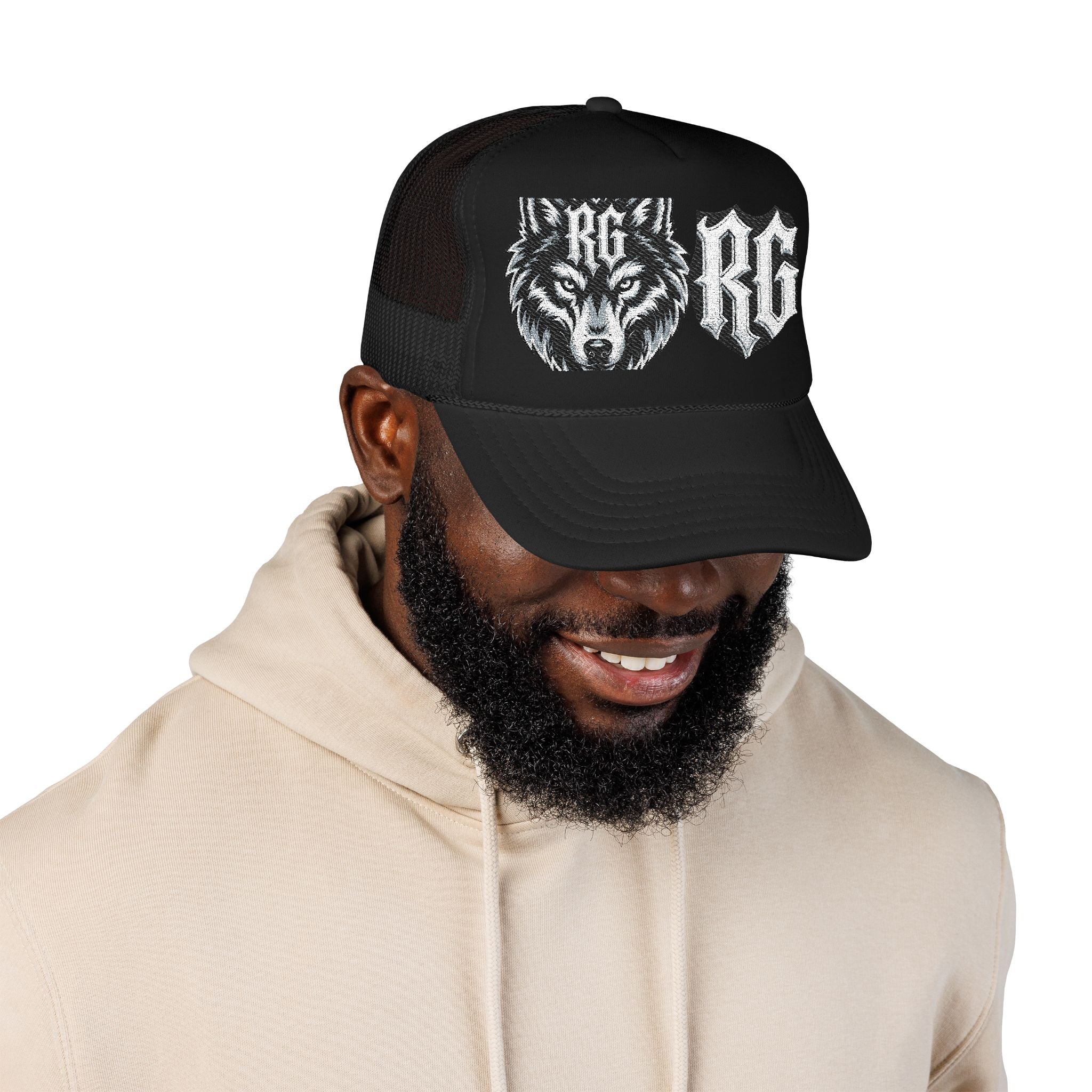Wolf Patch Trucker Hat — RG Logo Foam Cap