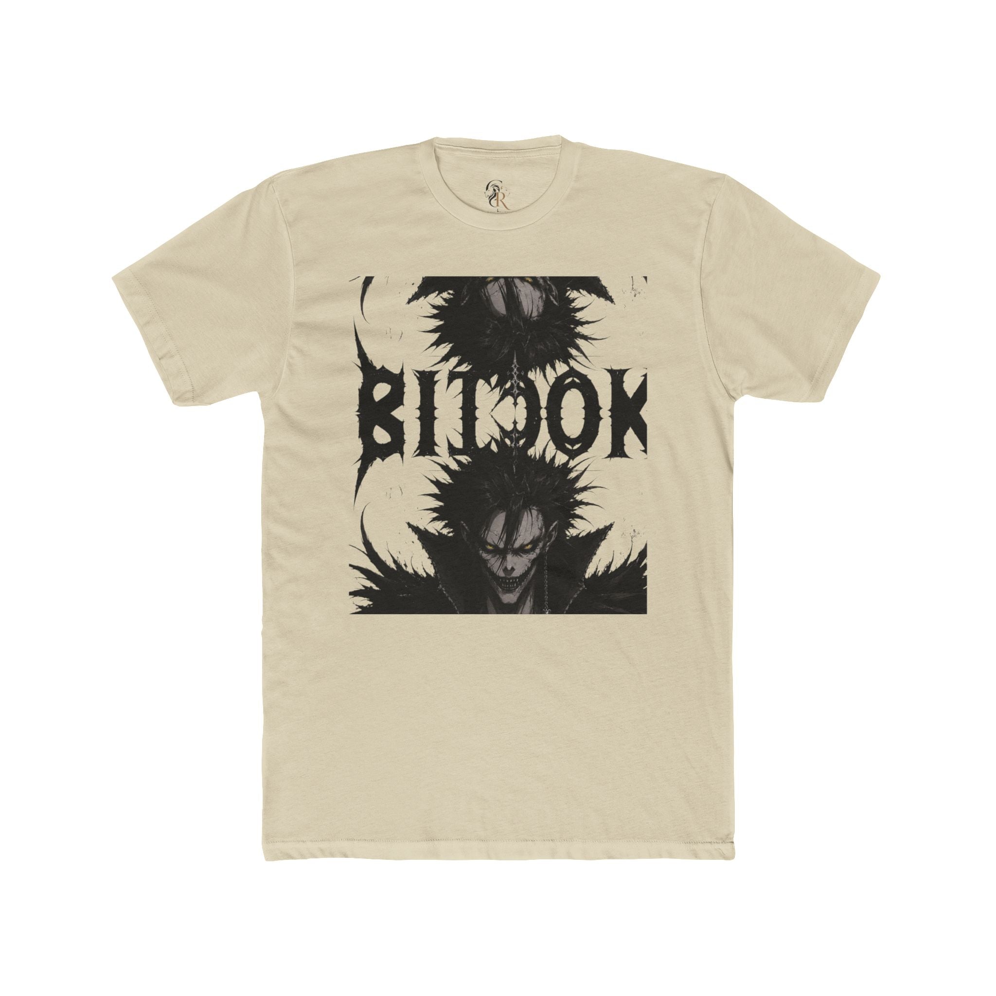 Anime Demon Portrait T‑Shirt — 'BILOOK' Black & White Graphic Tee