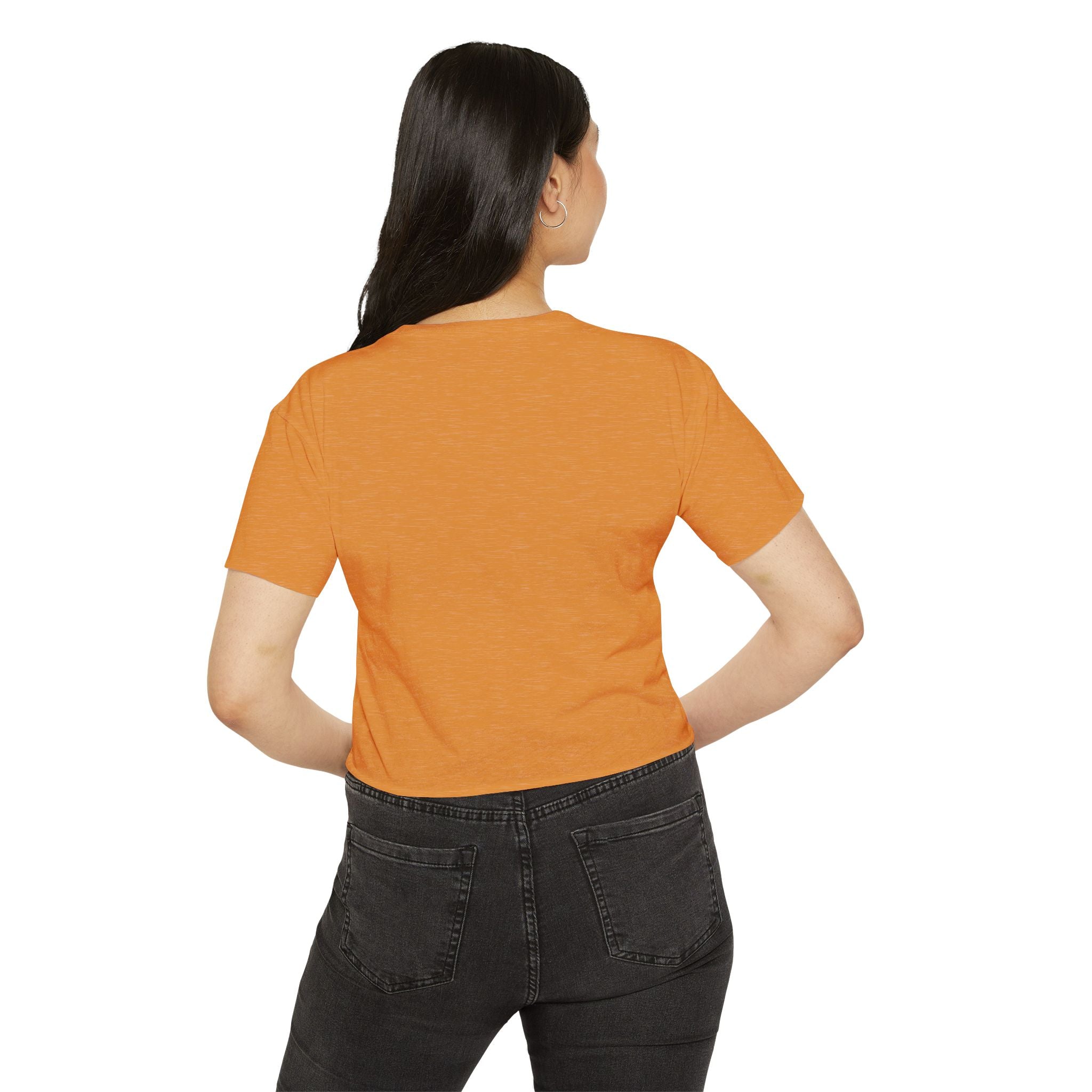 Crop Top — "I Reflect Your Vibe" Feminine Festival Graphic Tee