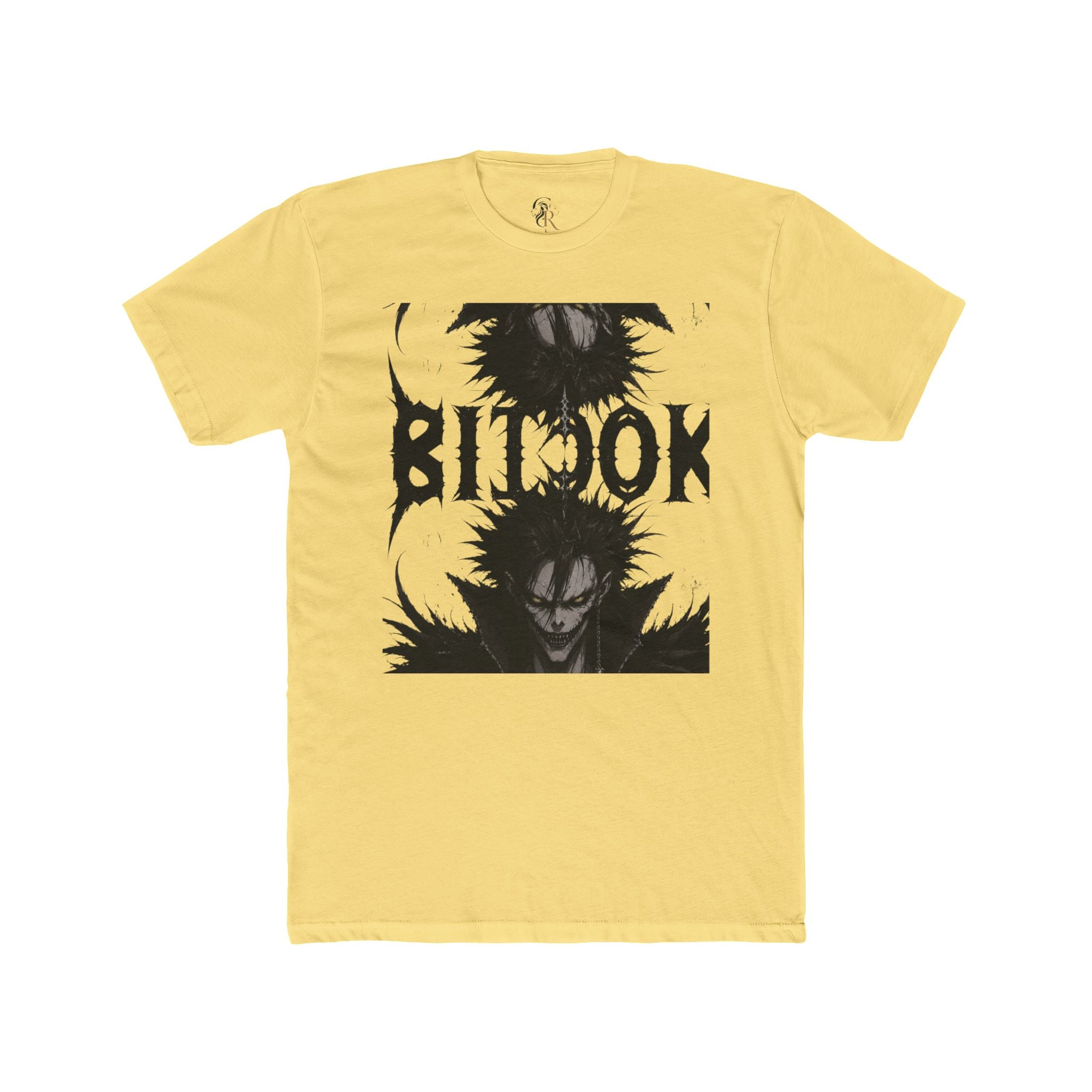 Anime Demon Portrait T‑Shirt — 'BILOOK' Black & White Graphic Tee