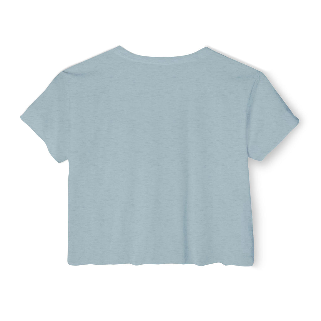 Crop Top — "I Reflect Your Vibe" Feminine Festival Graphic Tee