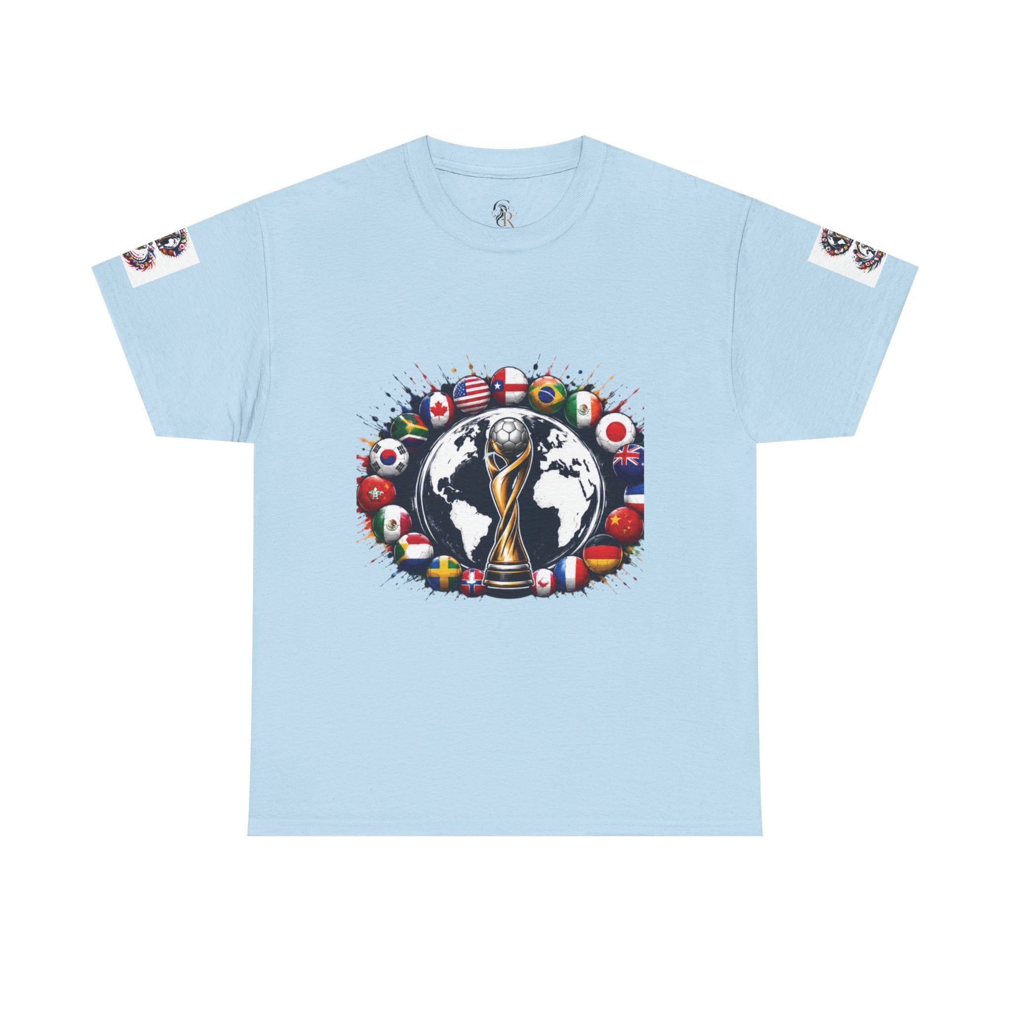 World Cup Trophy Tee — International Soccer Flags Graphic T-Shirt