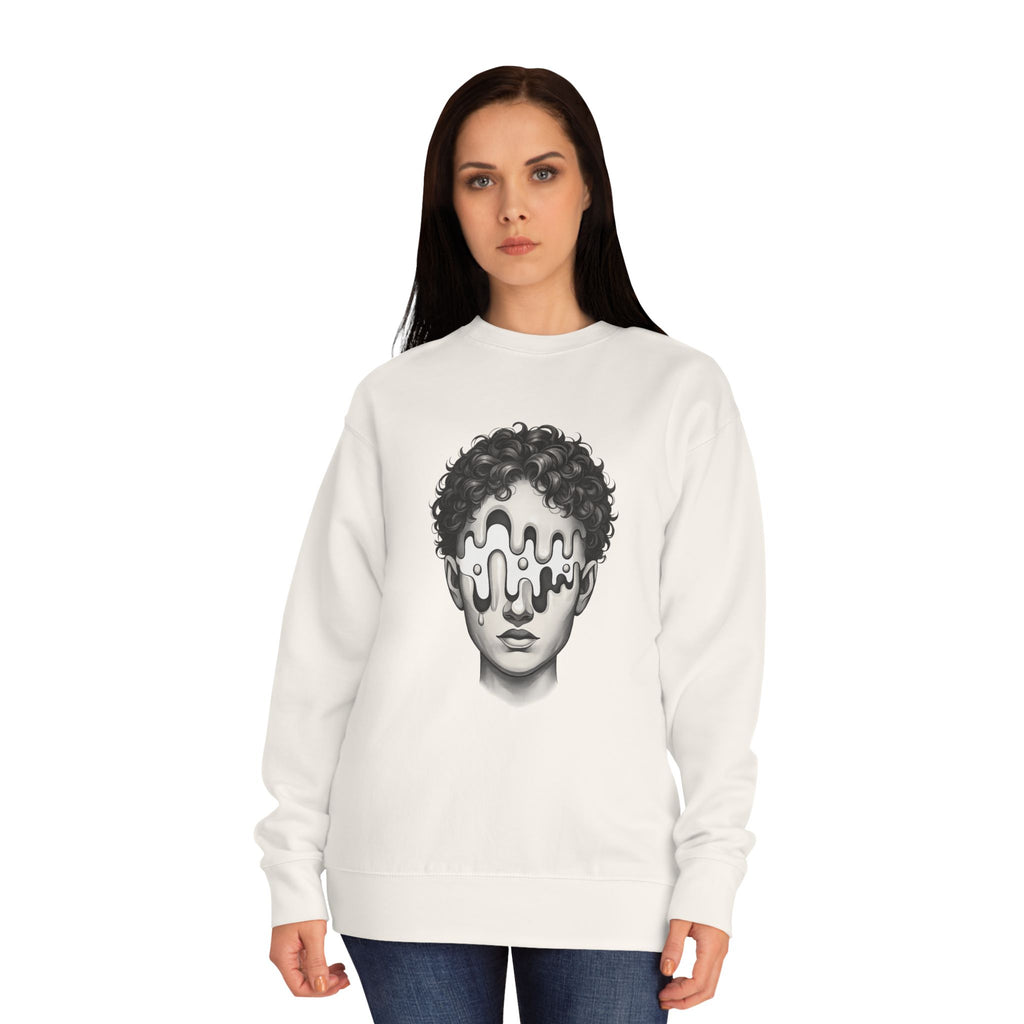 Strategist Crewneck Sweatshirt — Retro Classical Bust Graphic with 'The Strategist' Text