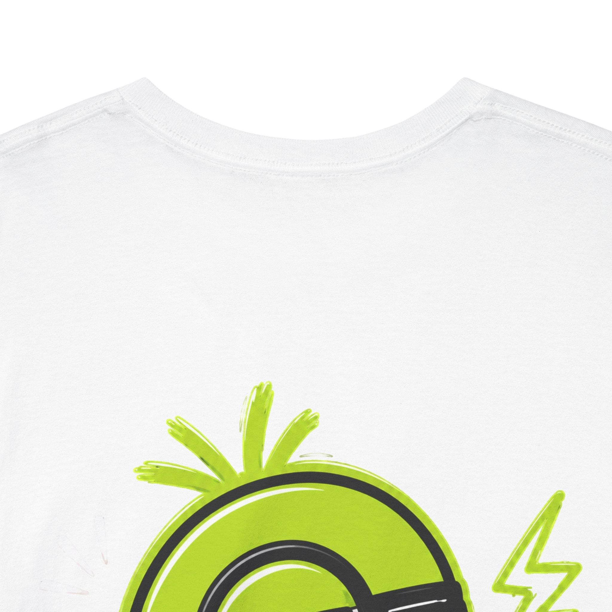 Juicy Graffiti Tee — Neon Green Street Art Graphic T-Shirt