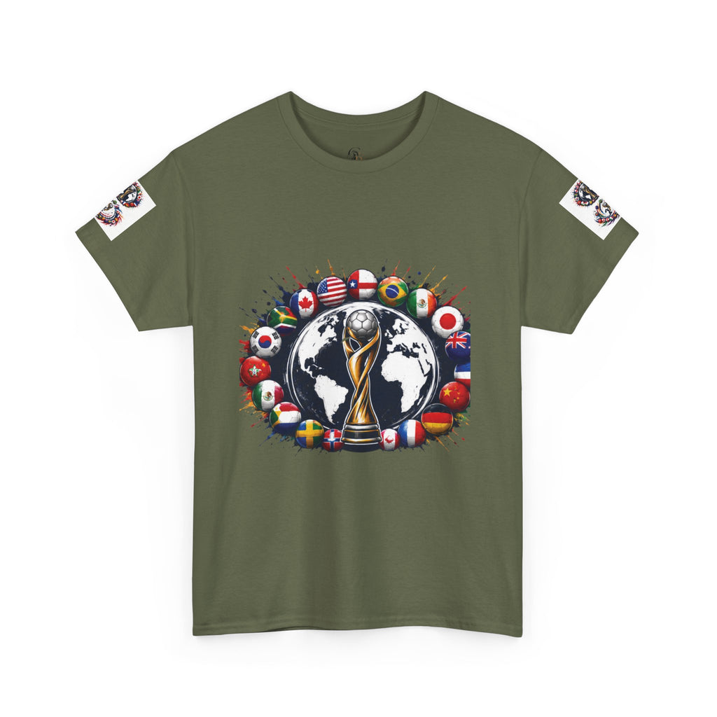 World Cup Trophy Tee — International Soccer Flags Graphic T-Shirt
