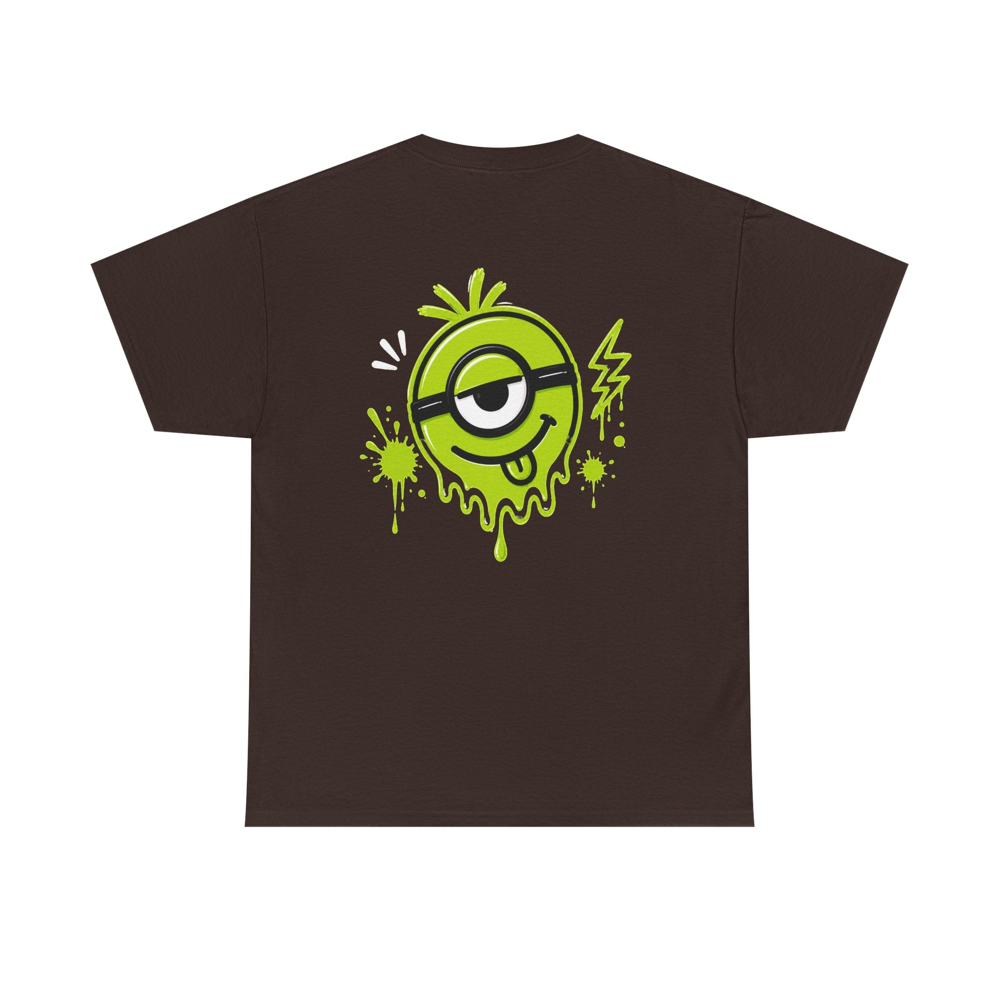 Juicy Graffiti Tee — Neon Green Street Art Graphic T-Shirt