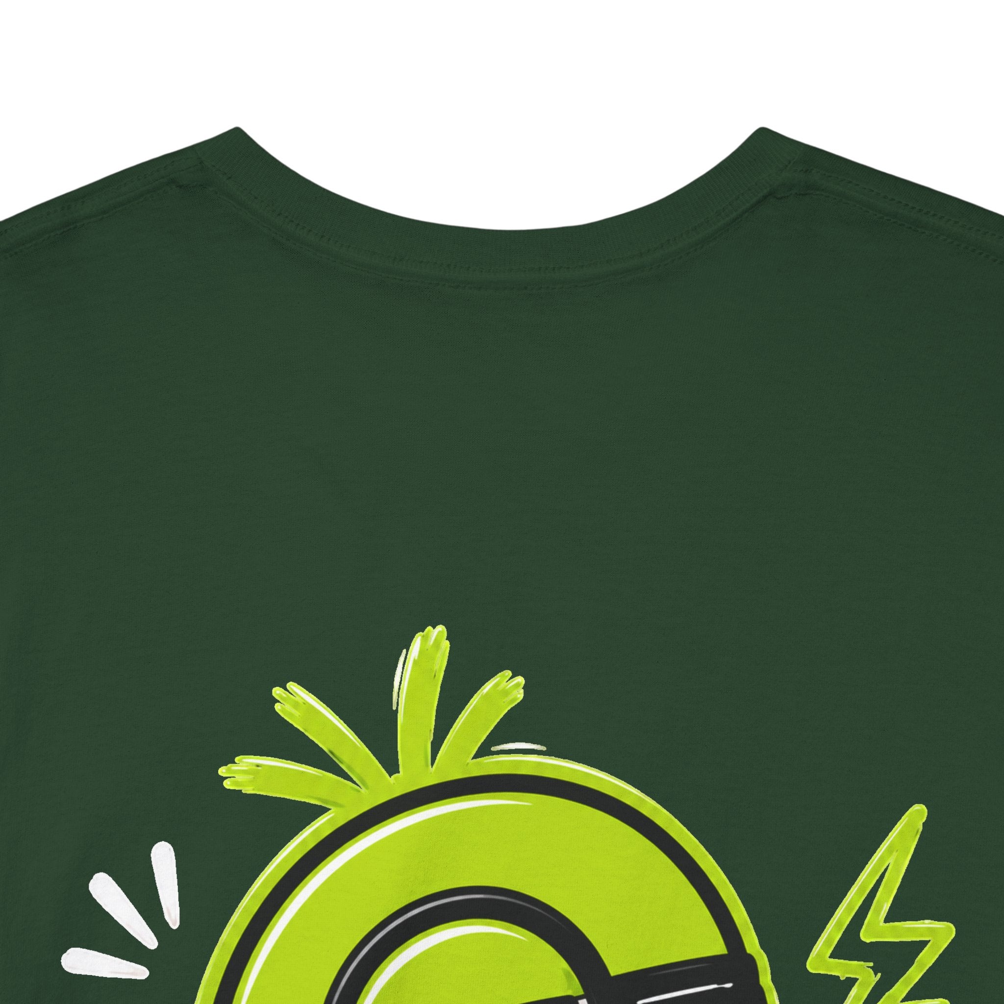 Juicy Graffiti Tee — Neon Green Street Art Graphic T-Shirt