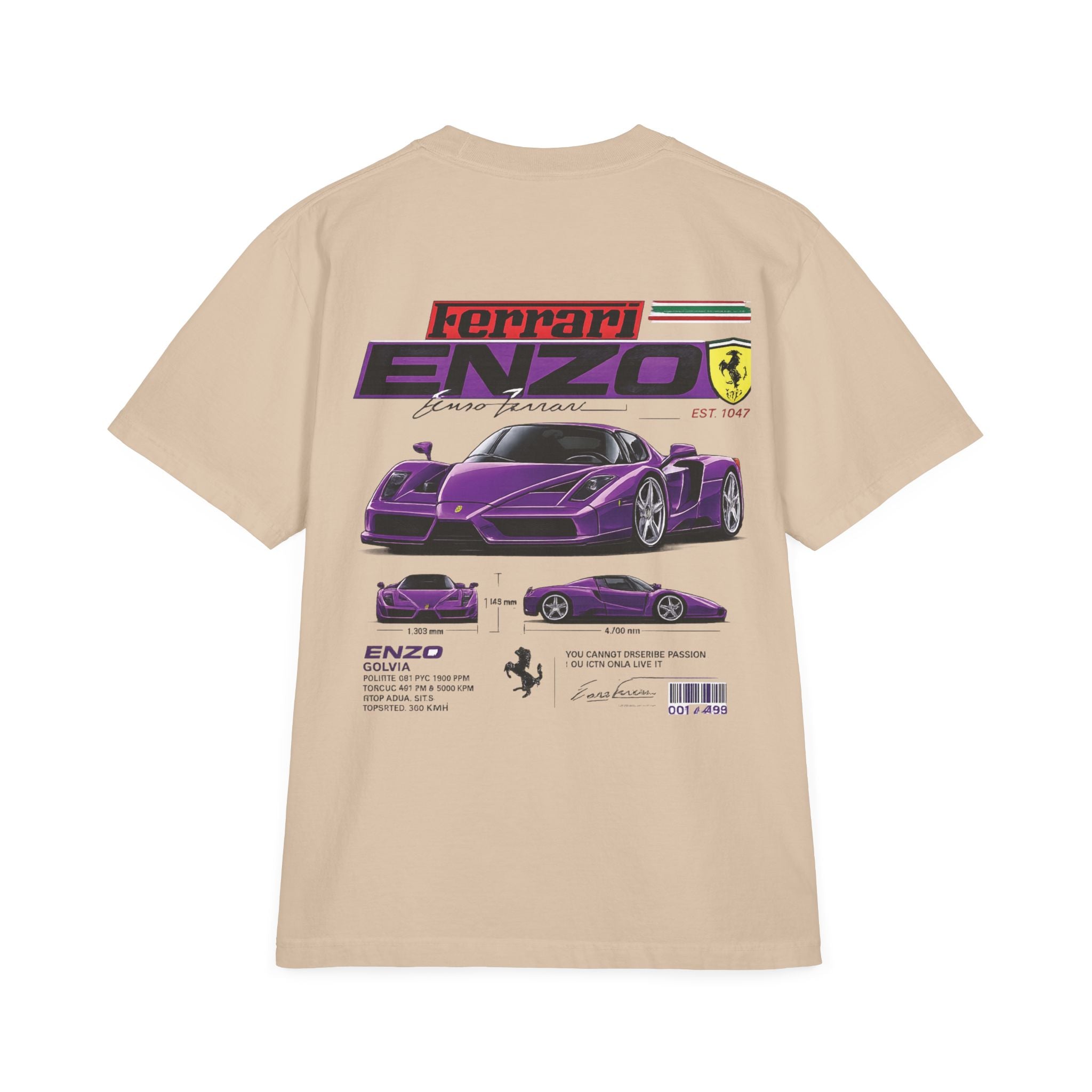 Graphic Tee — Purple Streetwear Car & Character Design