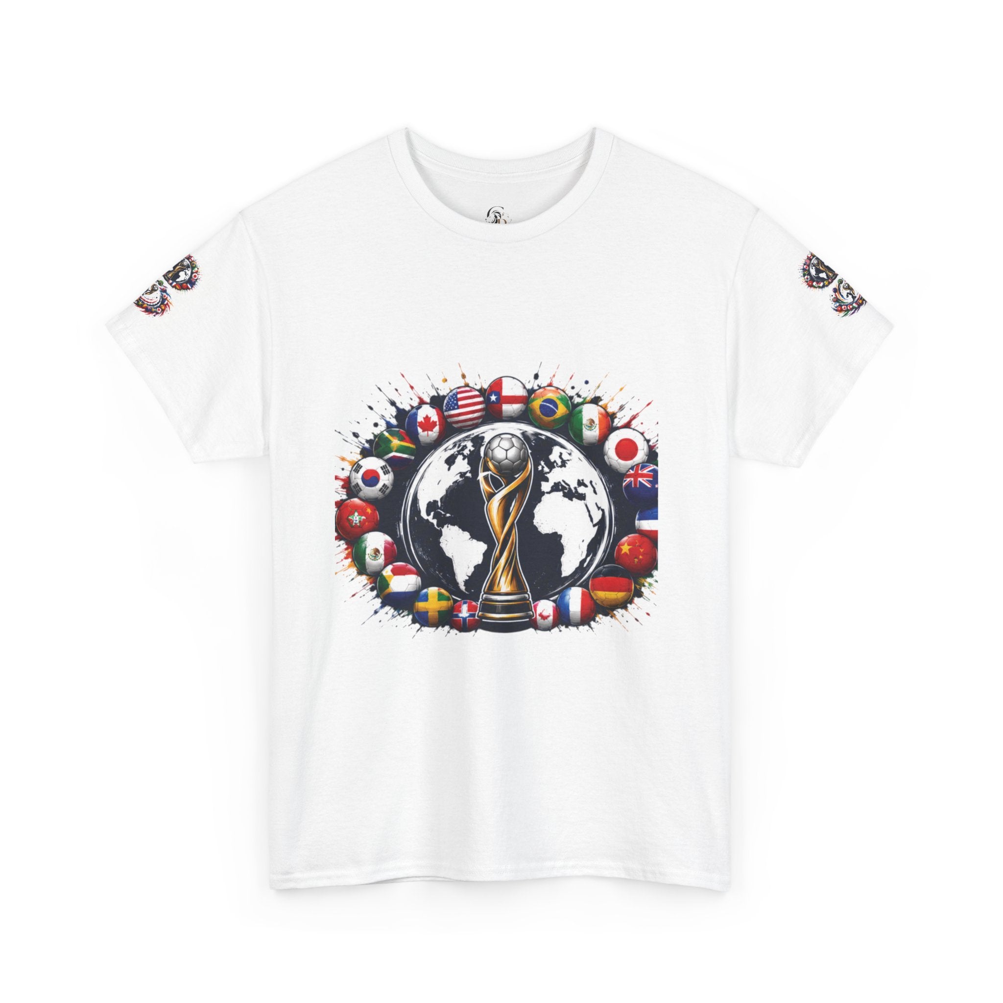 World Cup Trophy Tee — International Soccer Flags Graphic T-Shirt