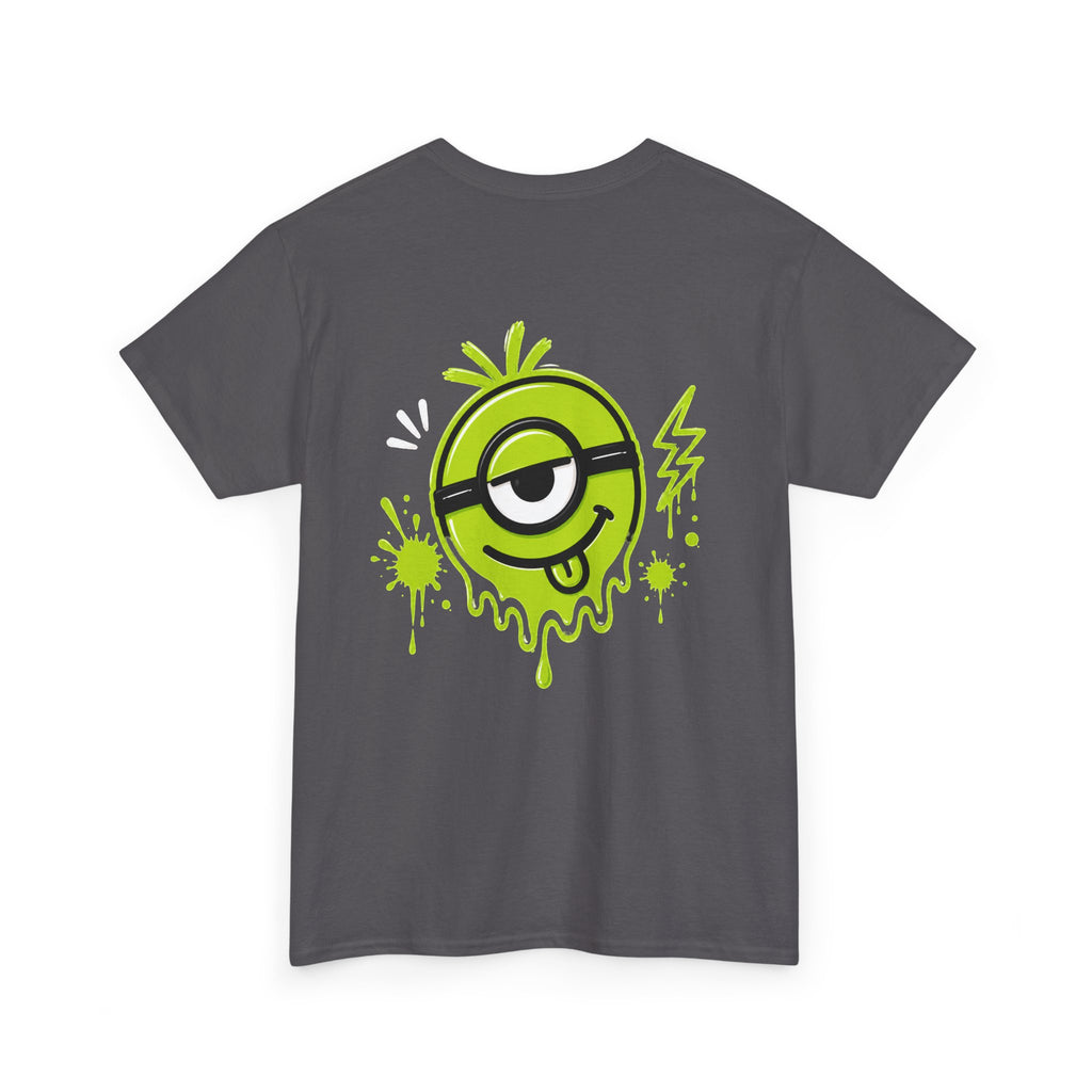Juicy Graffiti Tee — Neon Green Street Art Graphic T-Shirt