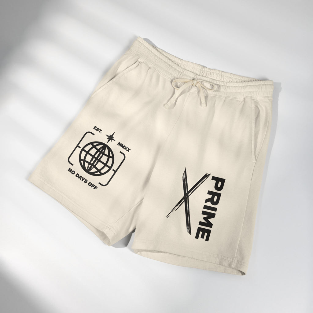 Sweat Shorts — 'Prime' Graphic Fleece Lounge Shorts