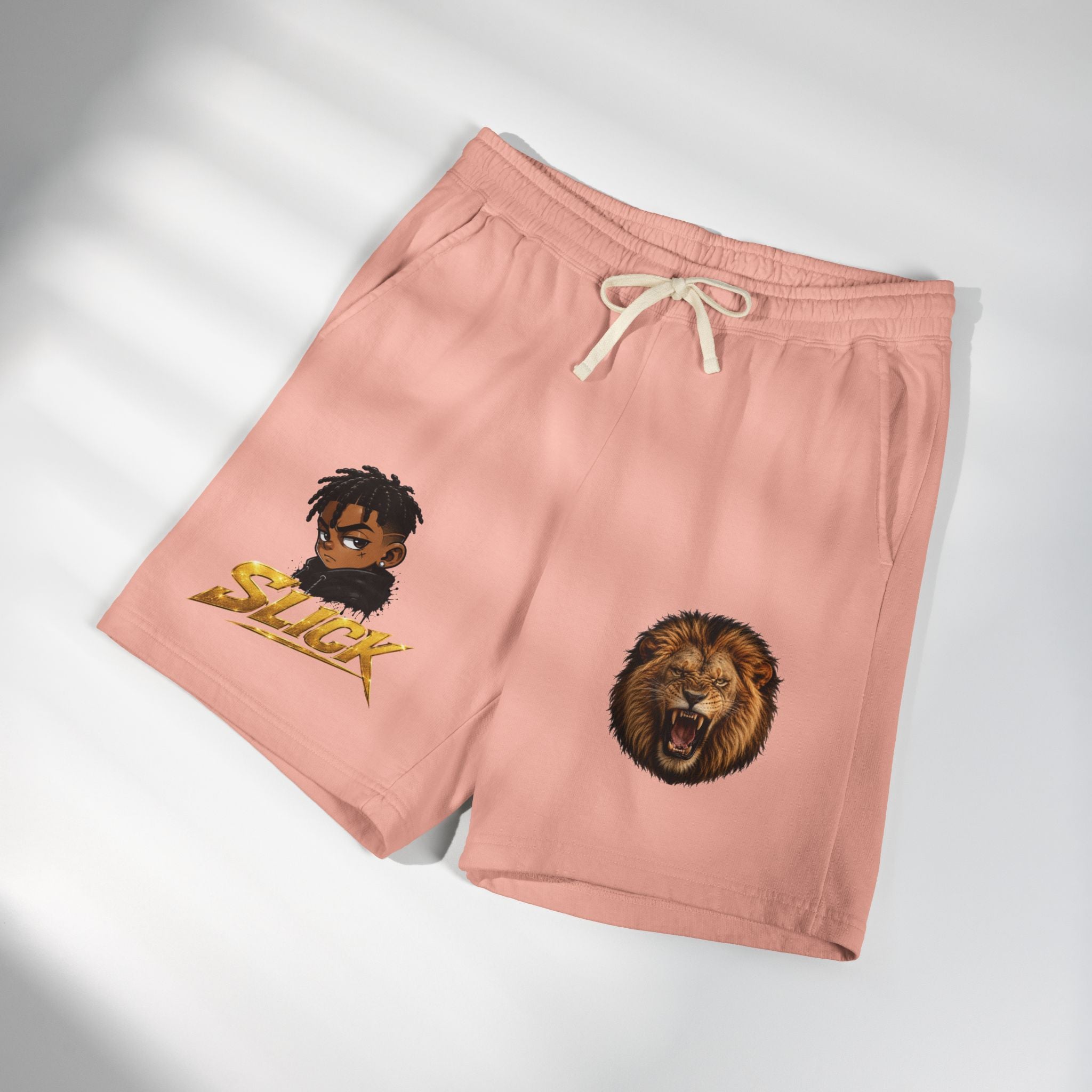 Lion & Slick Graphic Fleece Sweat Shorts