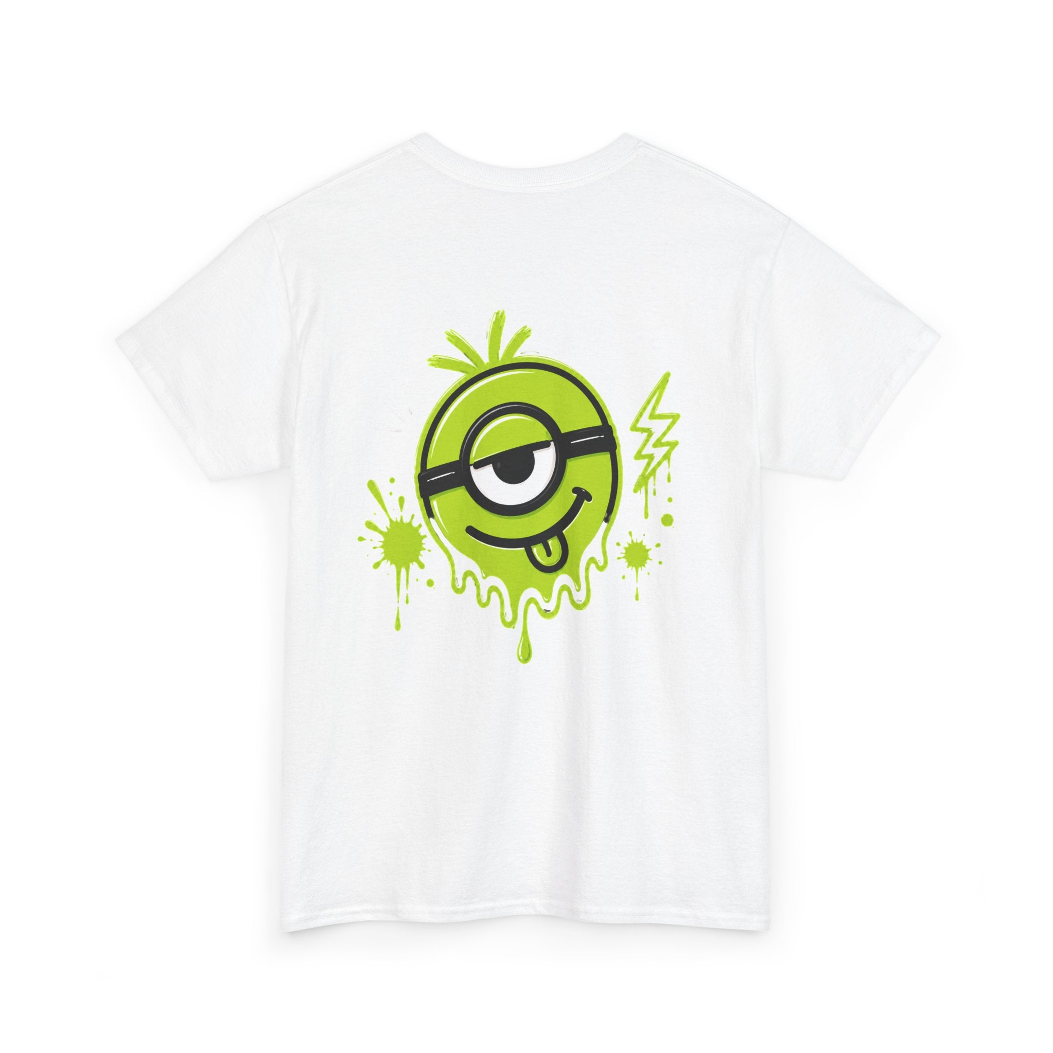Juicy Graffiti Tee — Neon Green Street Art Graphic T-Shirt