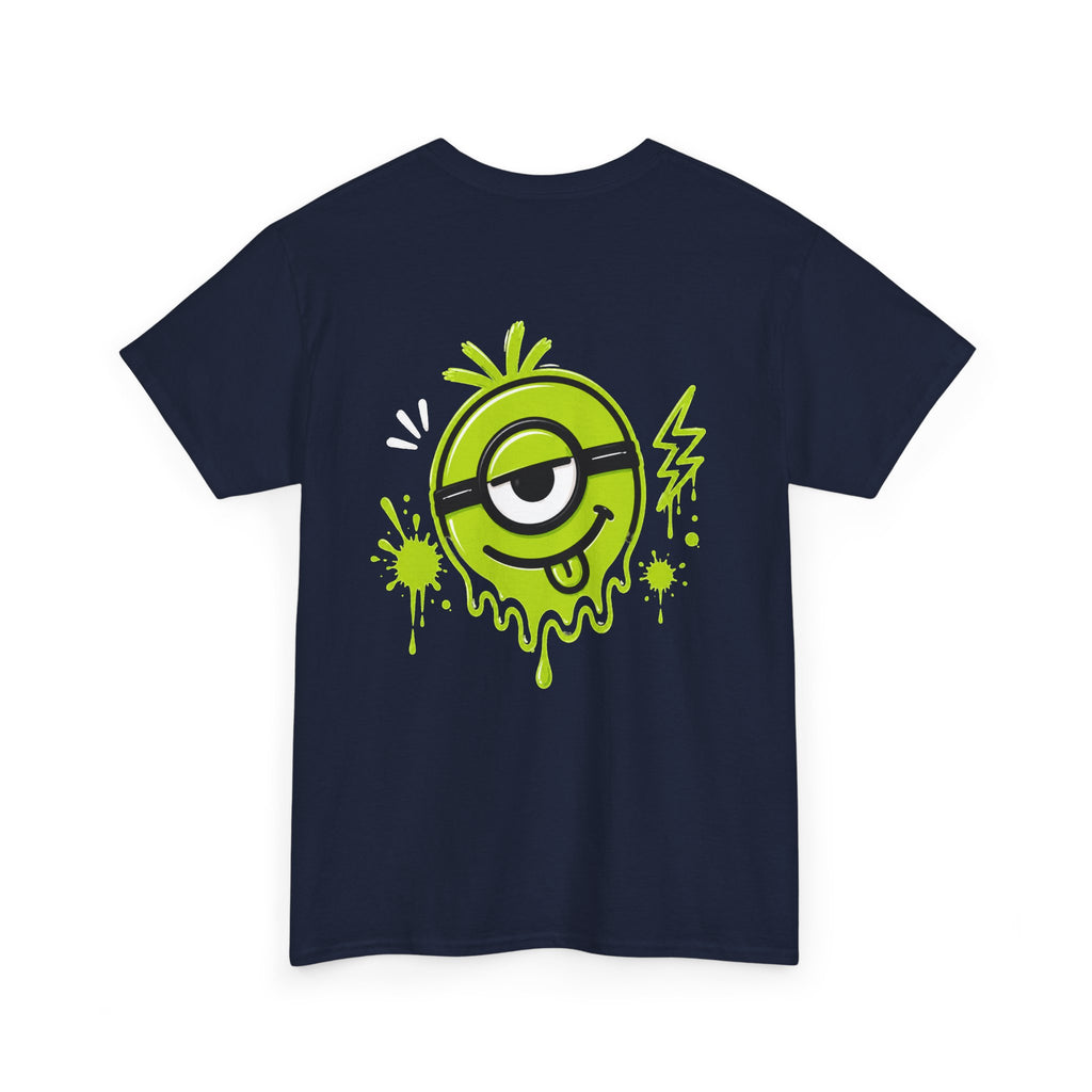 Juicy Graffiti Tee — Neon Green Street Art Graphic T-Shirt