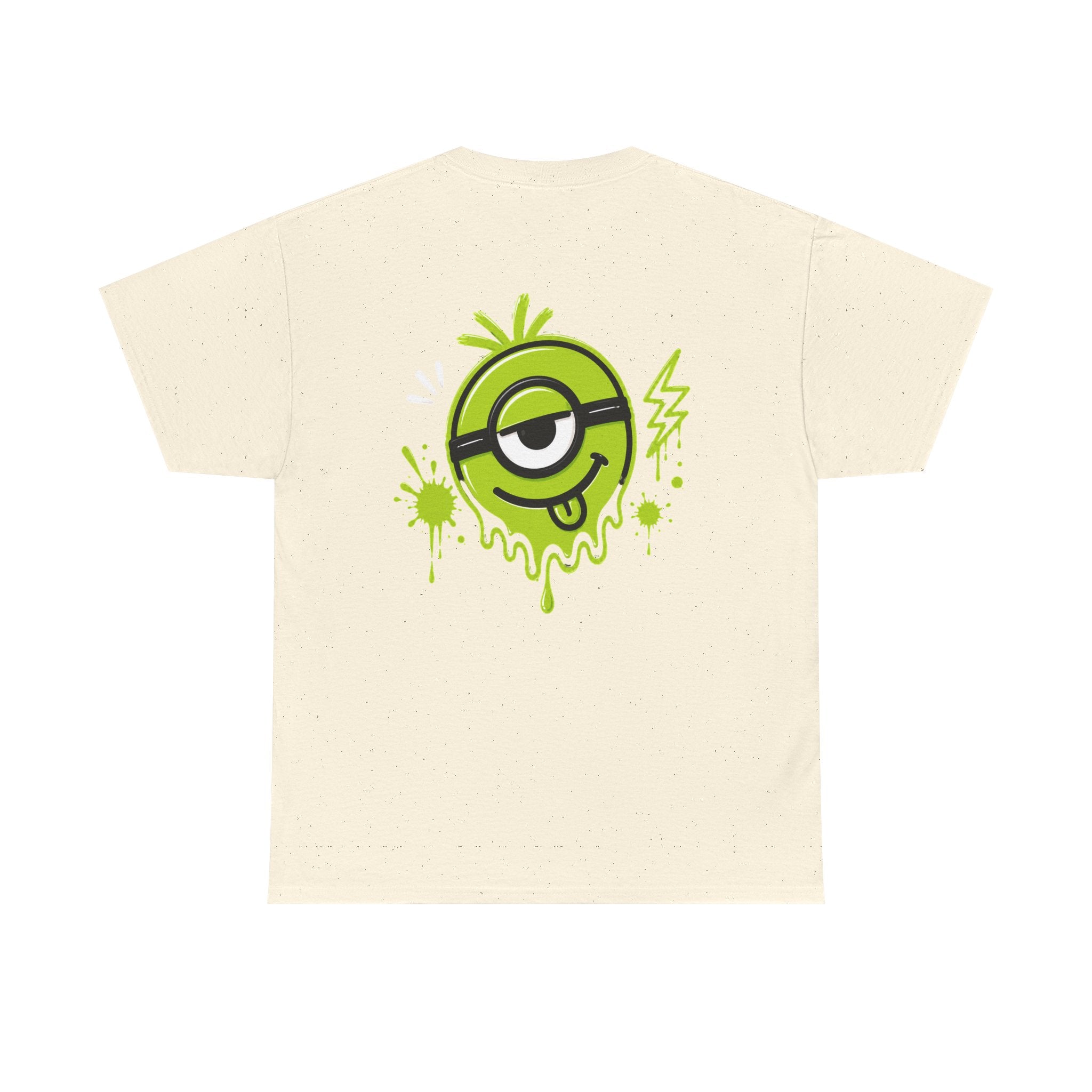 Juicy Graffiti Tee — Neon Green Street Art Graphic T-Shirt