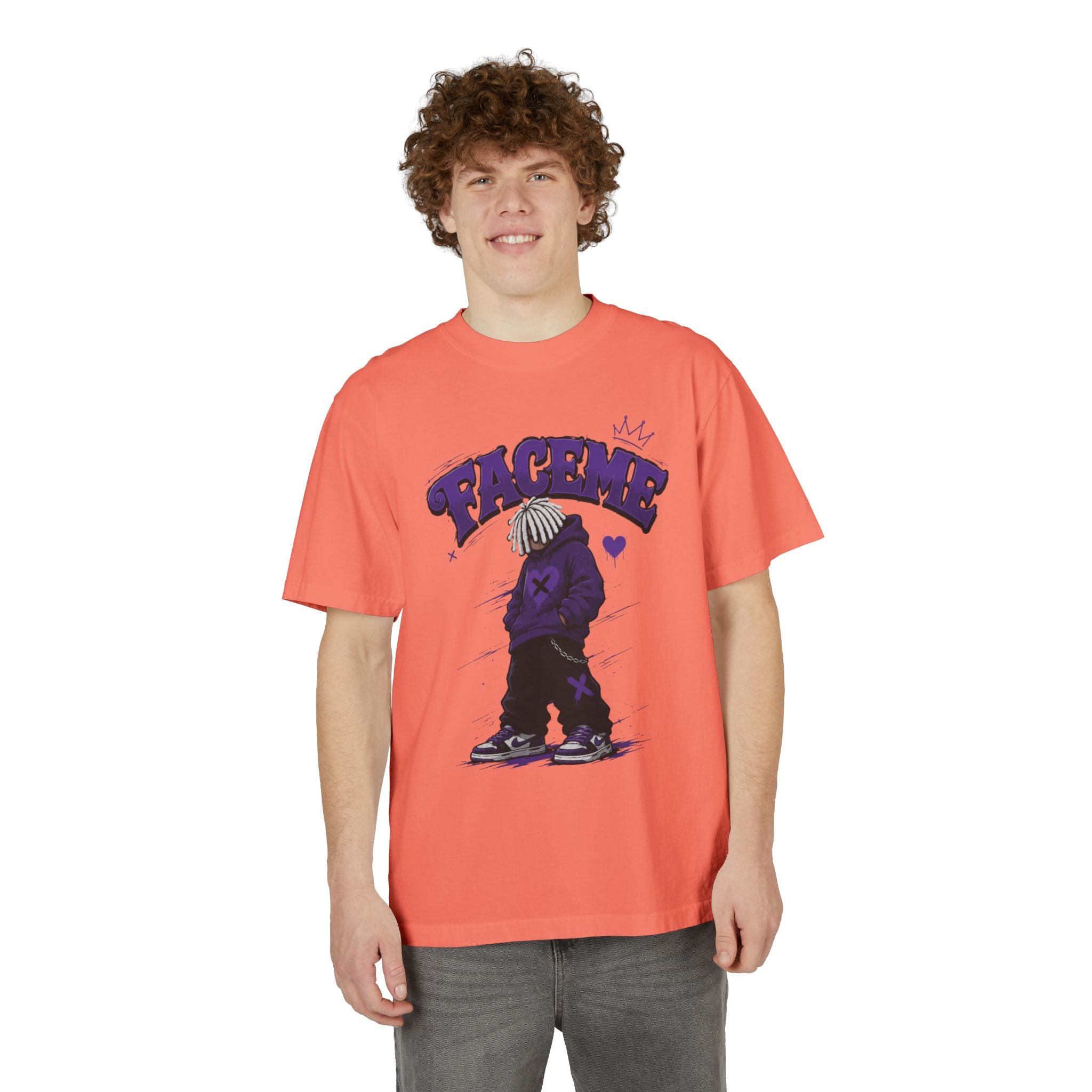 Graphic Tee — Purple Streetwear Car & Character Design