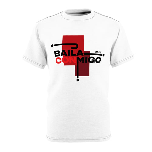 Baila Conmigo Graphic Tee — Bold Red Dance Logo T‑Shirt