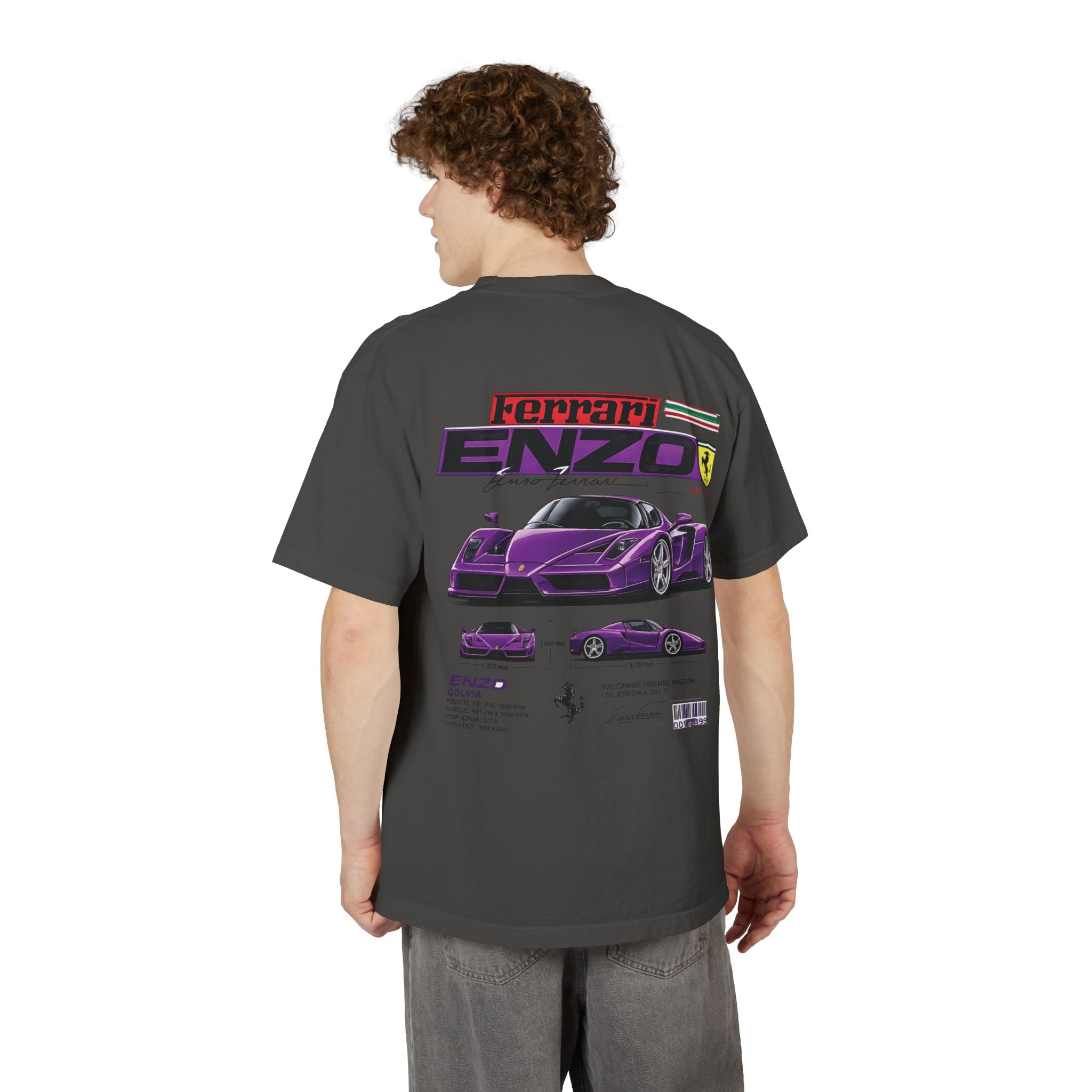 Graphic Tee — Purple Streetwear Car & Character Design