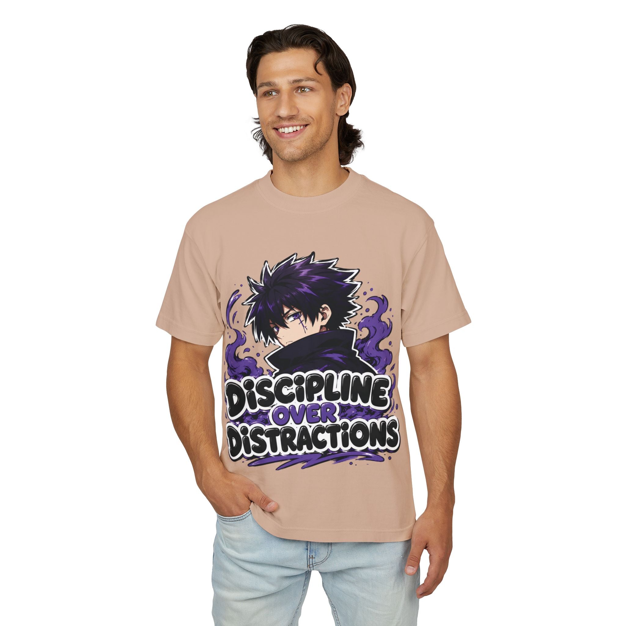 Discipline Over Distractions Graphic Tee — ‘Unbreakable’ Anime-Inspired Streetwear