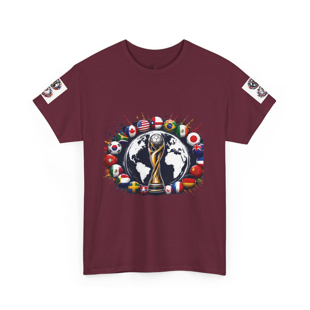 World Cup Trophy Tee — International Soccer Flags Graphic T-Shirt