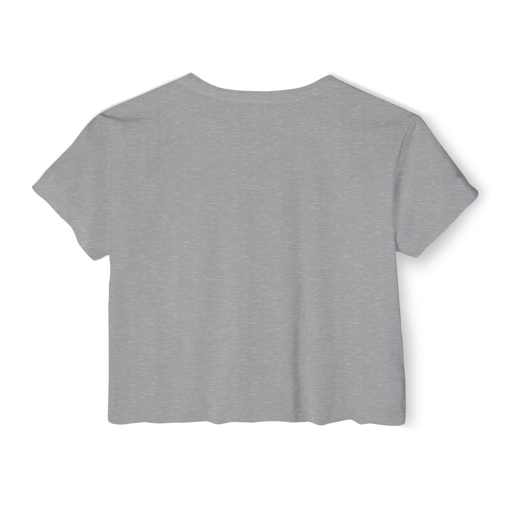 Crop Top — "I Reflect Your Vibe" Feminine Festival Graphic Tee