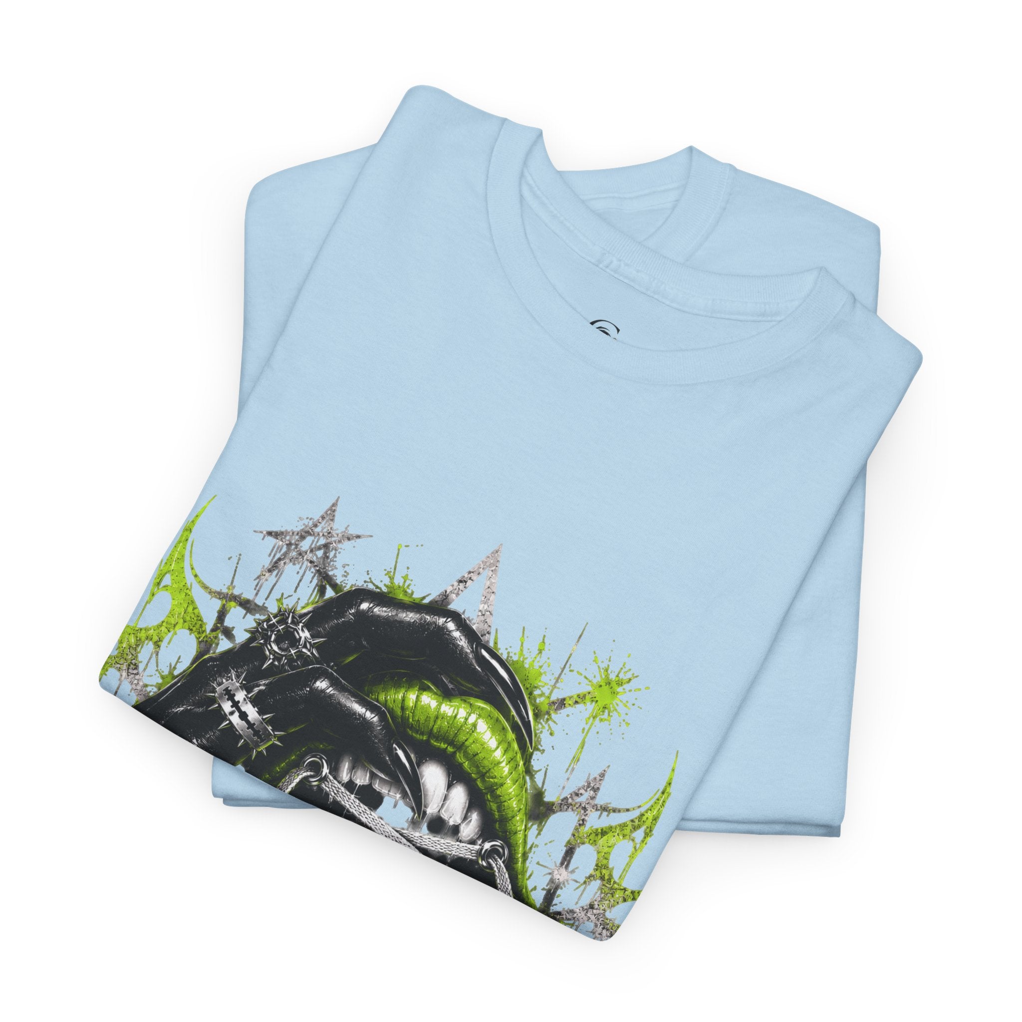 Juicy Graffiti Tee — Neon Green Street Art Graphic T-Shirt
