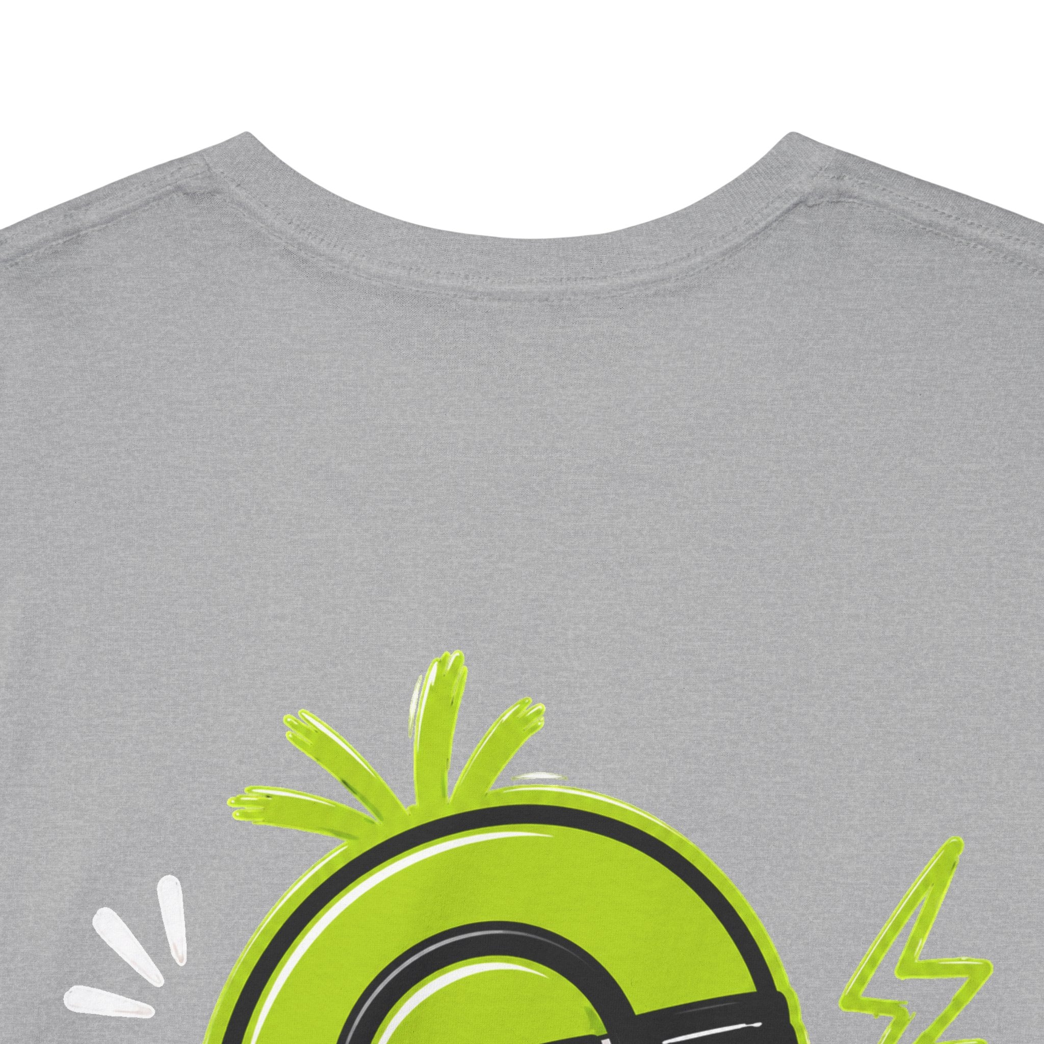 Juicy Graffiti Tee — Neon Green Street Art Graphic T-Shirt