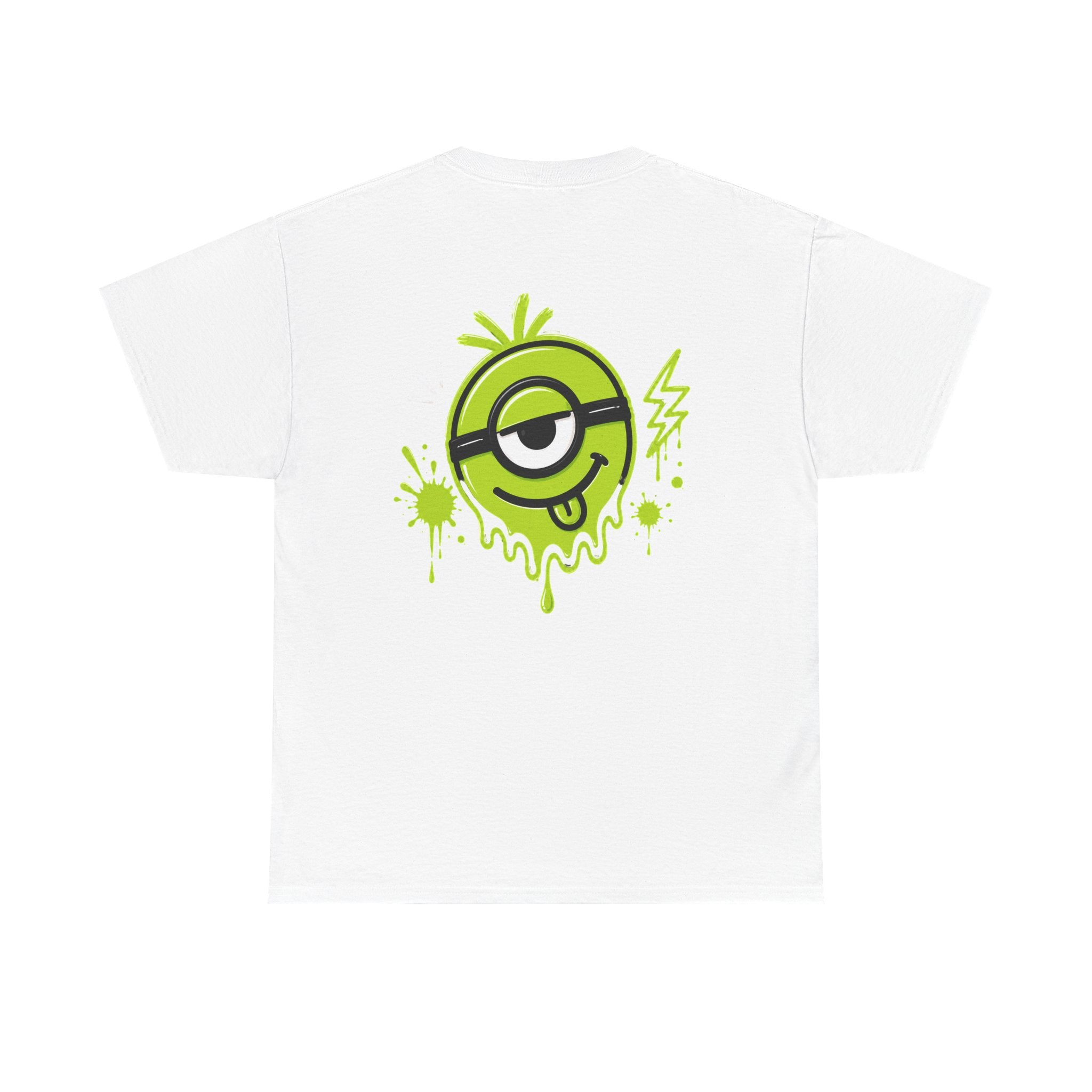 Juicy Graffiti Tee — Neon Green Street Art Graphic T-Shirt