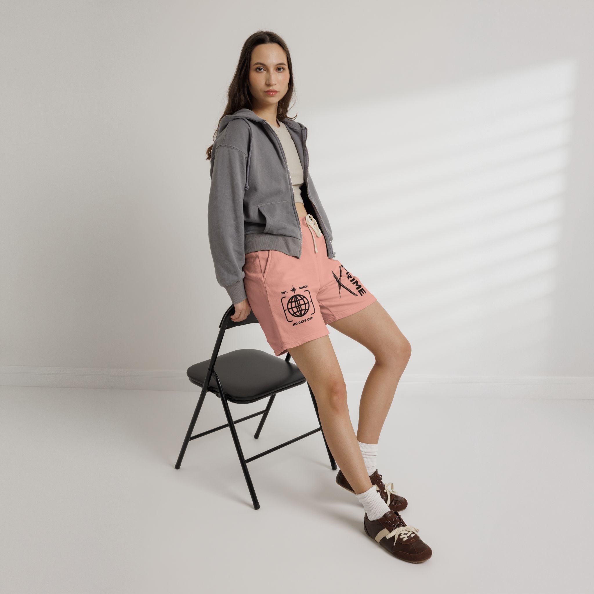 Sweat Shorts — 'Prime' Graphic Fleece Lounge Shorts