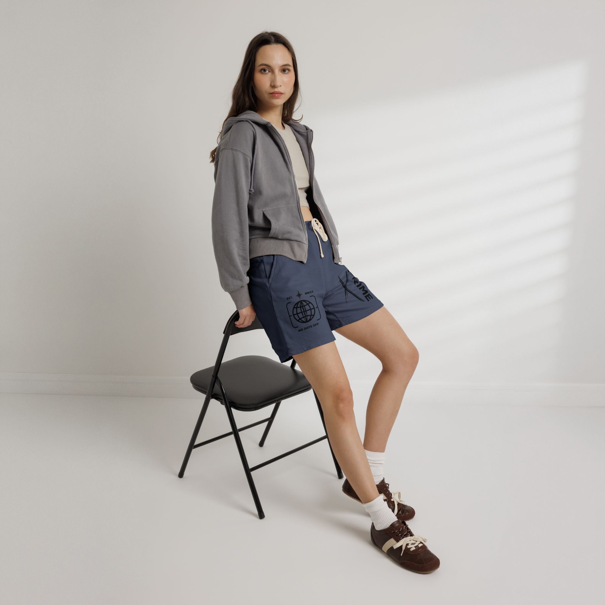 Sweat Shorts — 'Prime' Graphic Fleece Lounge Shorts