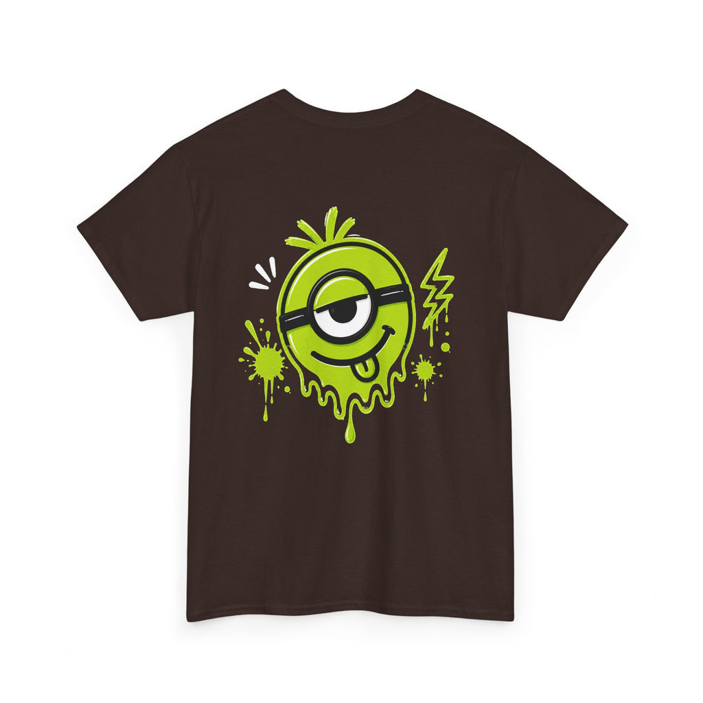 Juicy Graffiti Tee — Neon Green Street Art Graphic T-Shirt