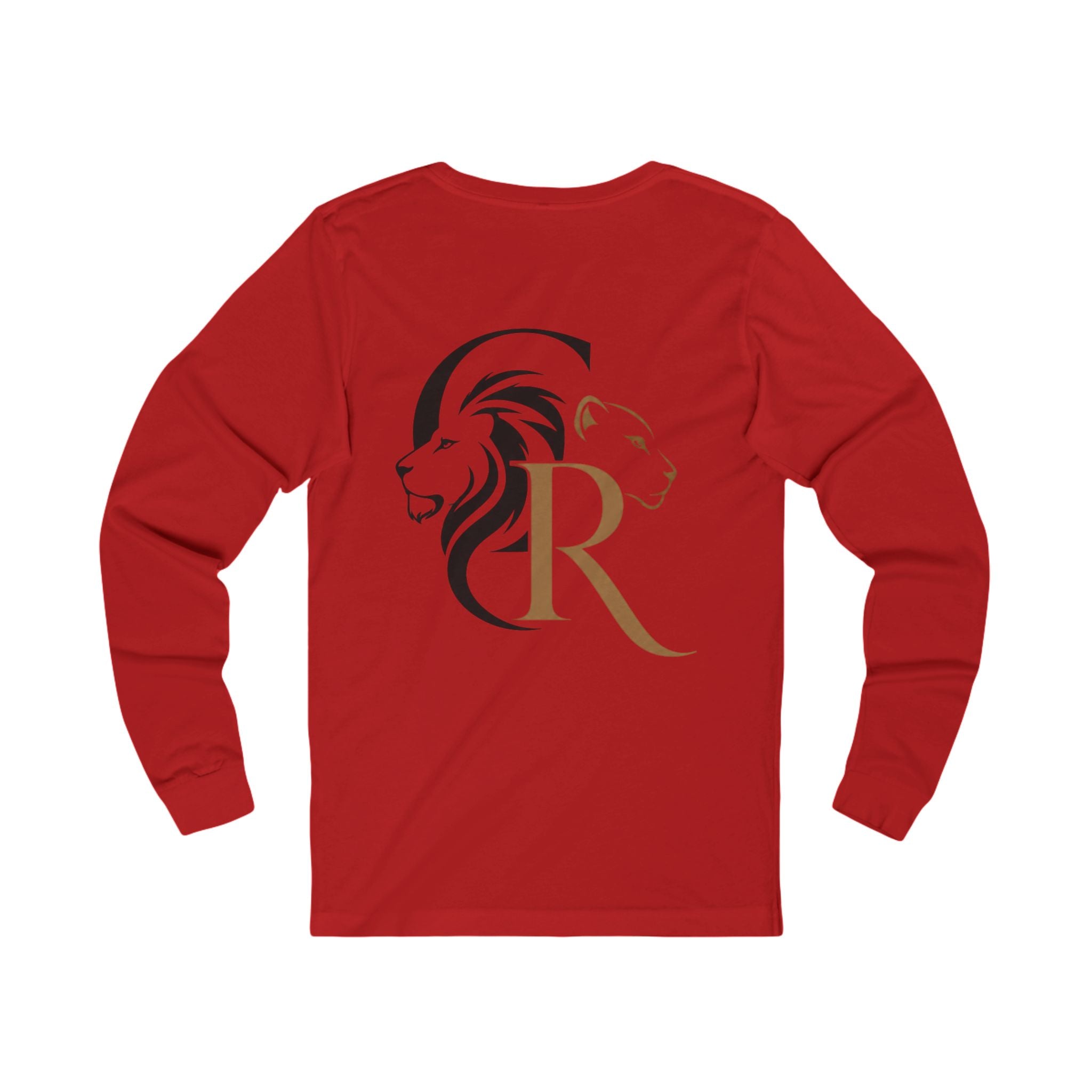 Long Sleeve Tee — Retro Cat with Glasses & Lion Crest Back