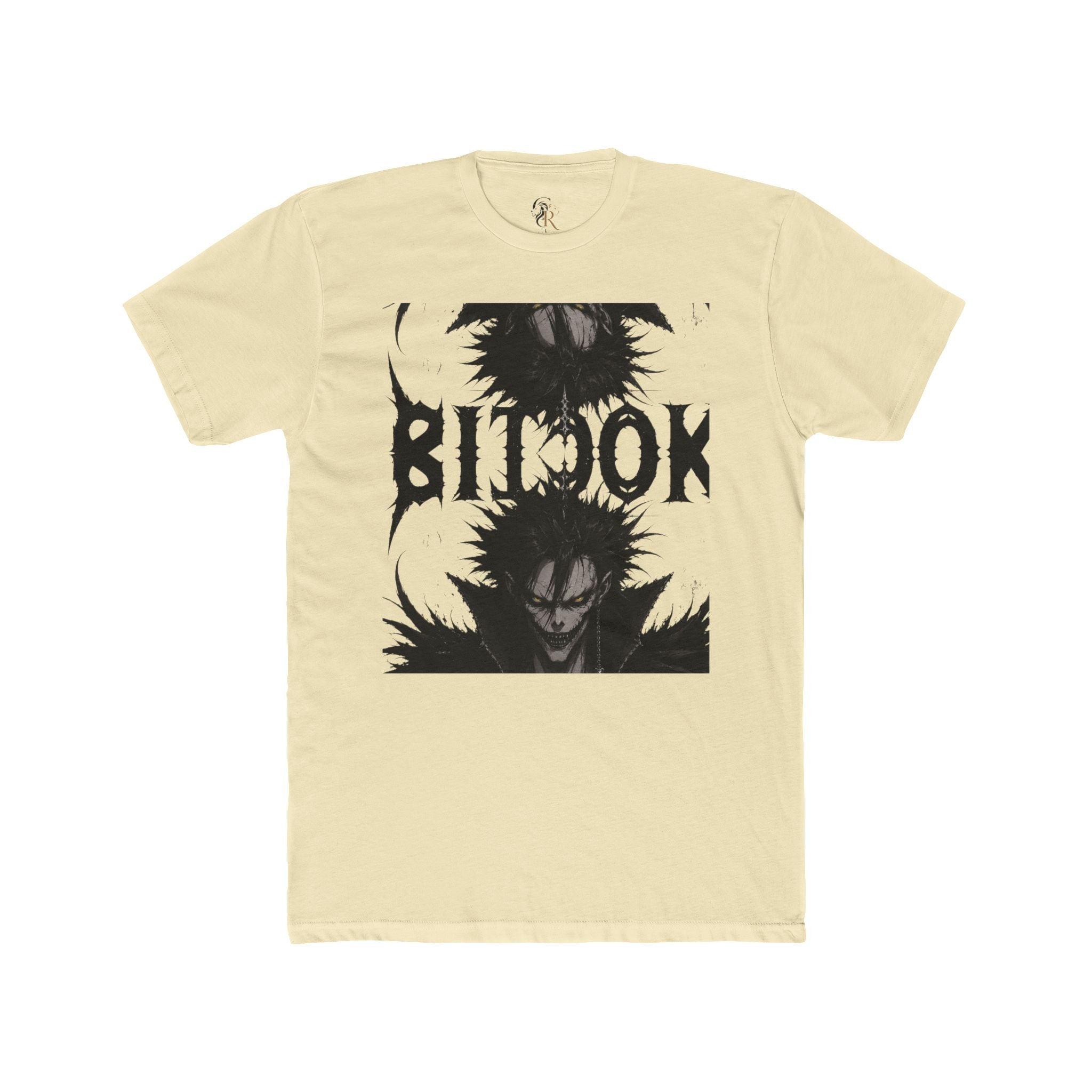 Anime Demon Portrait T‑Shirt — 'BILOOK' Black & White Graphic Tee