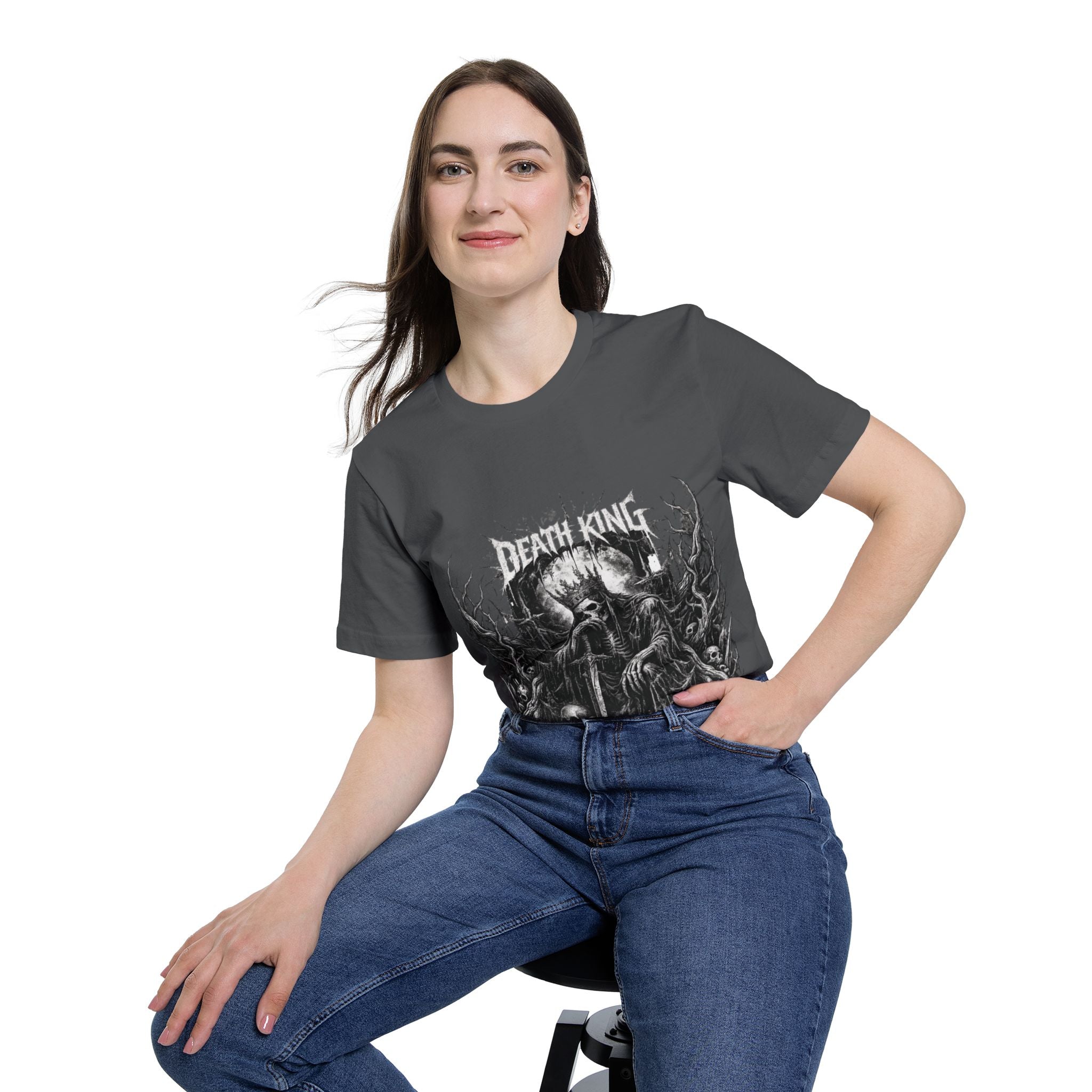 Grim Reaper Forest T-Shirt — Dark Skull Gothic Tee