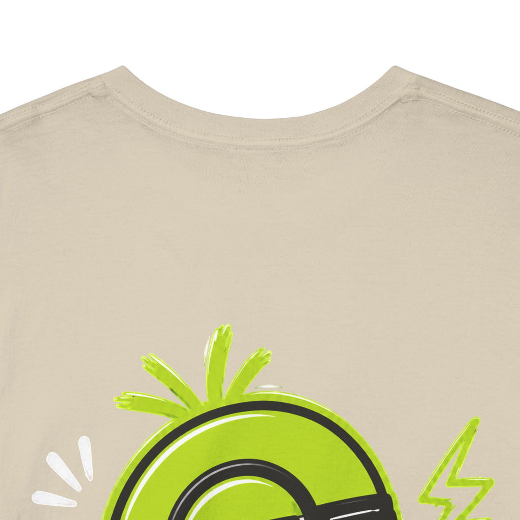 Juicy Graffiti Tee — Neon Green Street Art Graphic T-Shirt