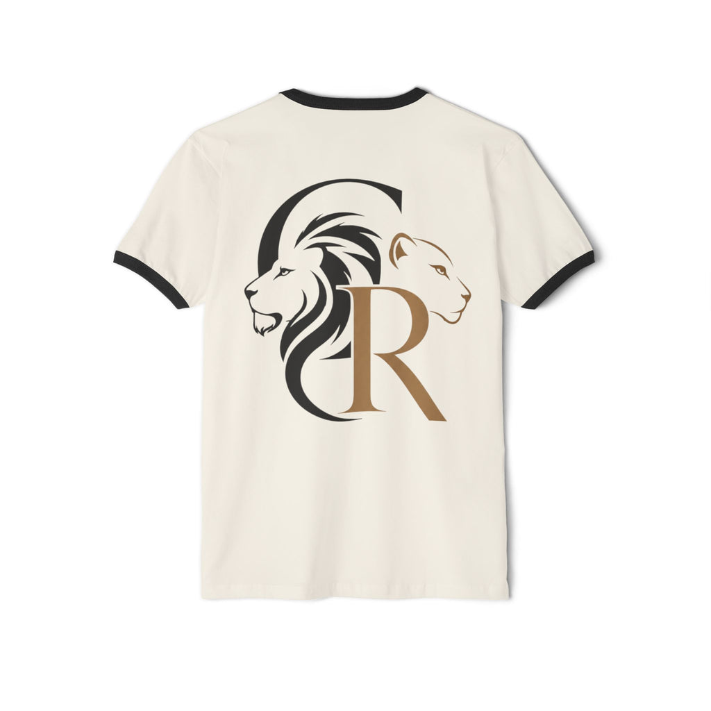 Ringer T-Shirt — 'Decoolest 23' Breakdancer Graphic with Lion Crest Back